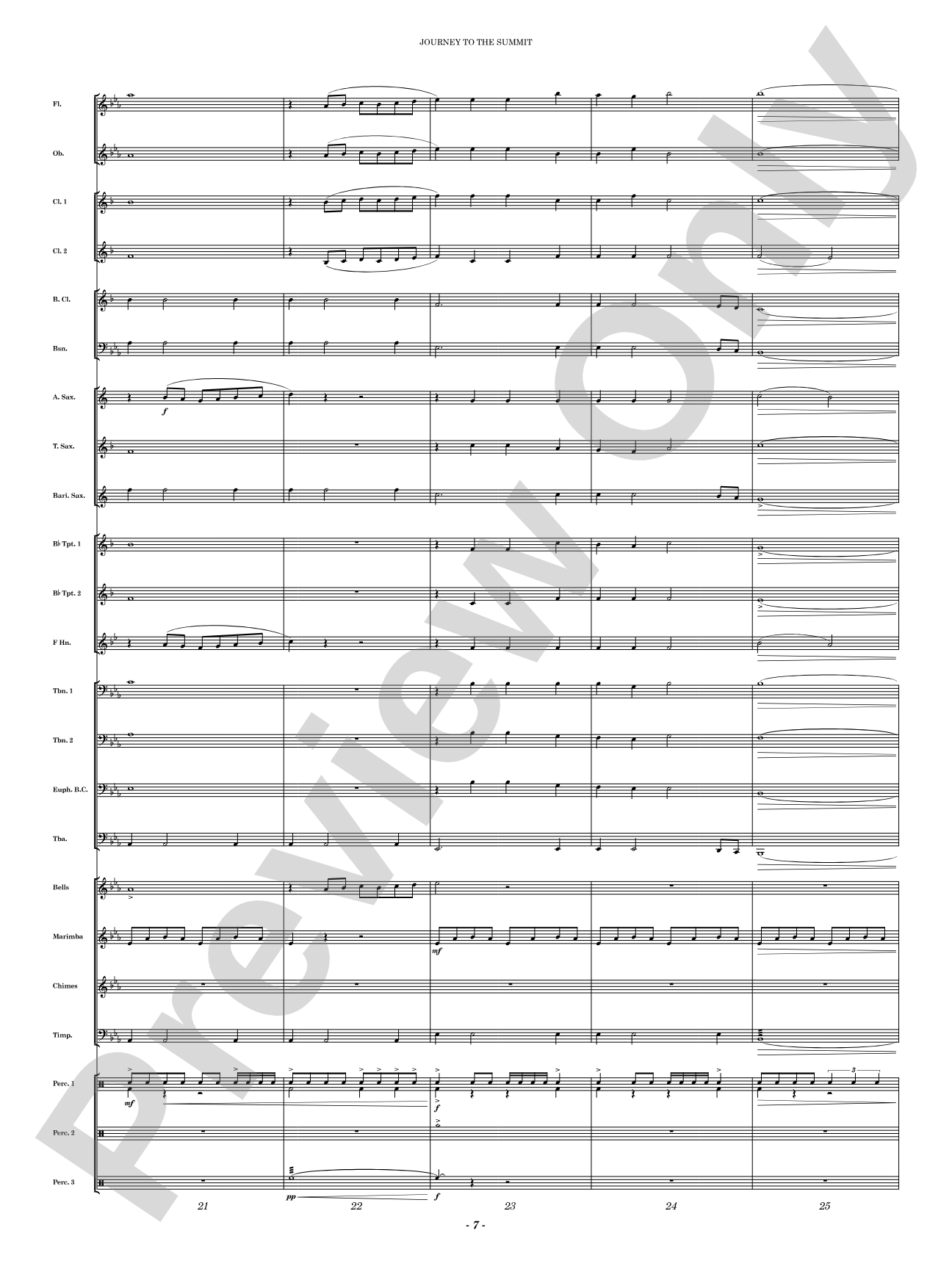 Journey to the Summit: Concert Band Conductor Score & Parts