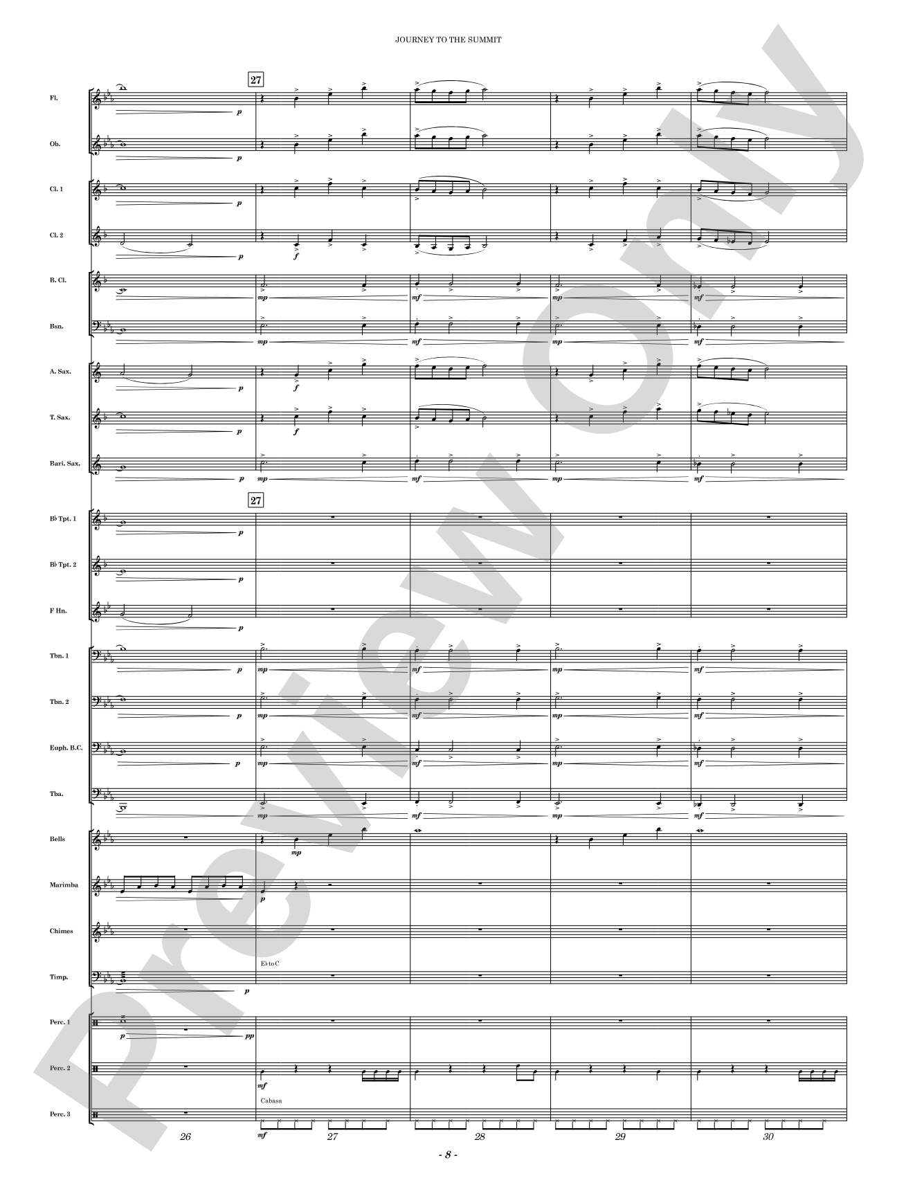 Journey to the Summit: Concert Band Conductor Score & Parts