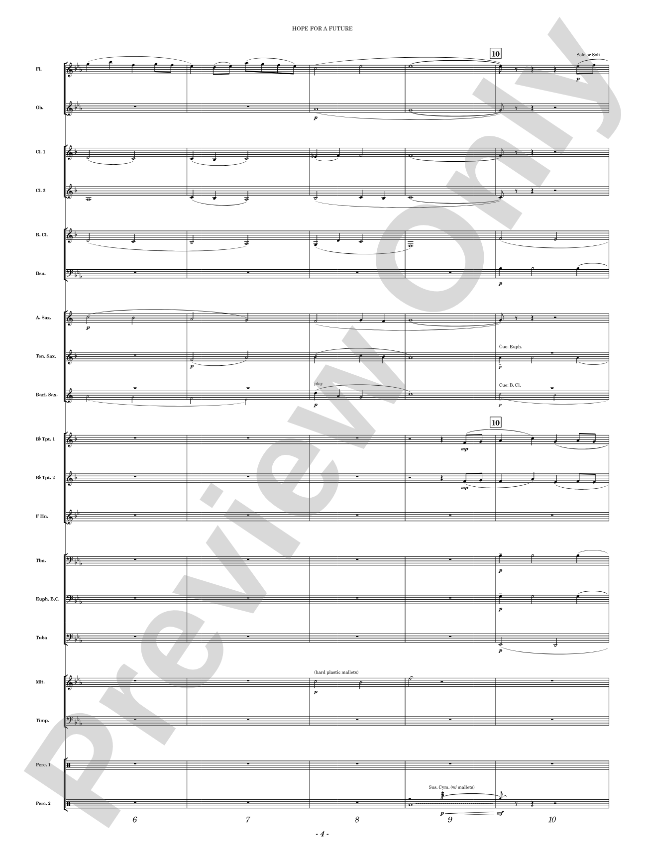 Hope for a Future: Concert Band Conductor Score & Parts