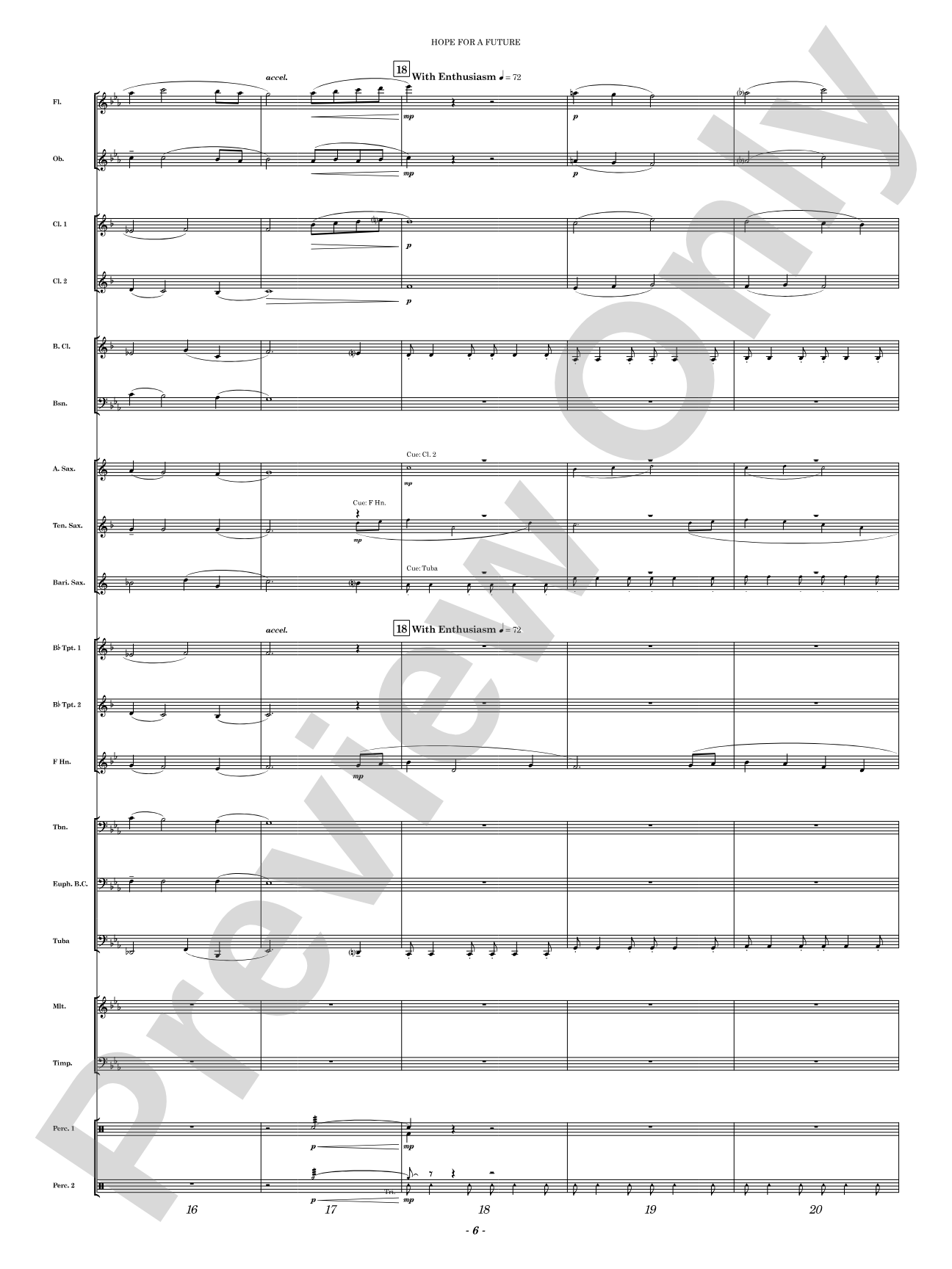 Hope for a Future: Concert Band Conductor Score & Parts