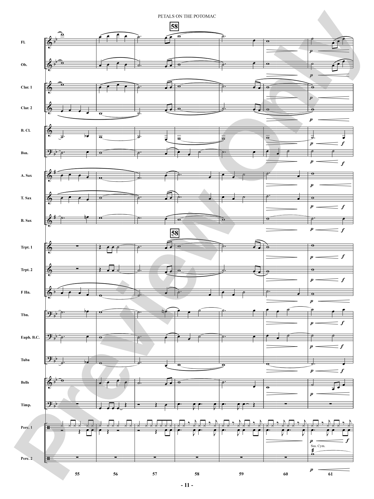 Petals on the Potomac: Concert Band Conductor Score & Parts