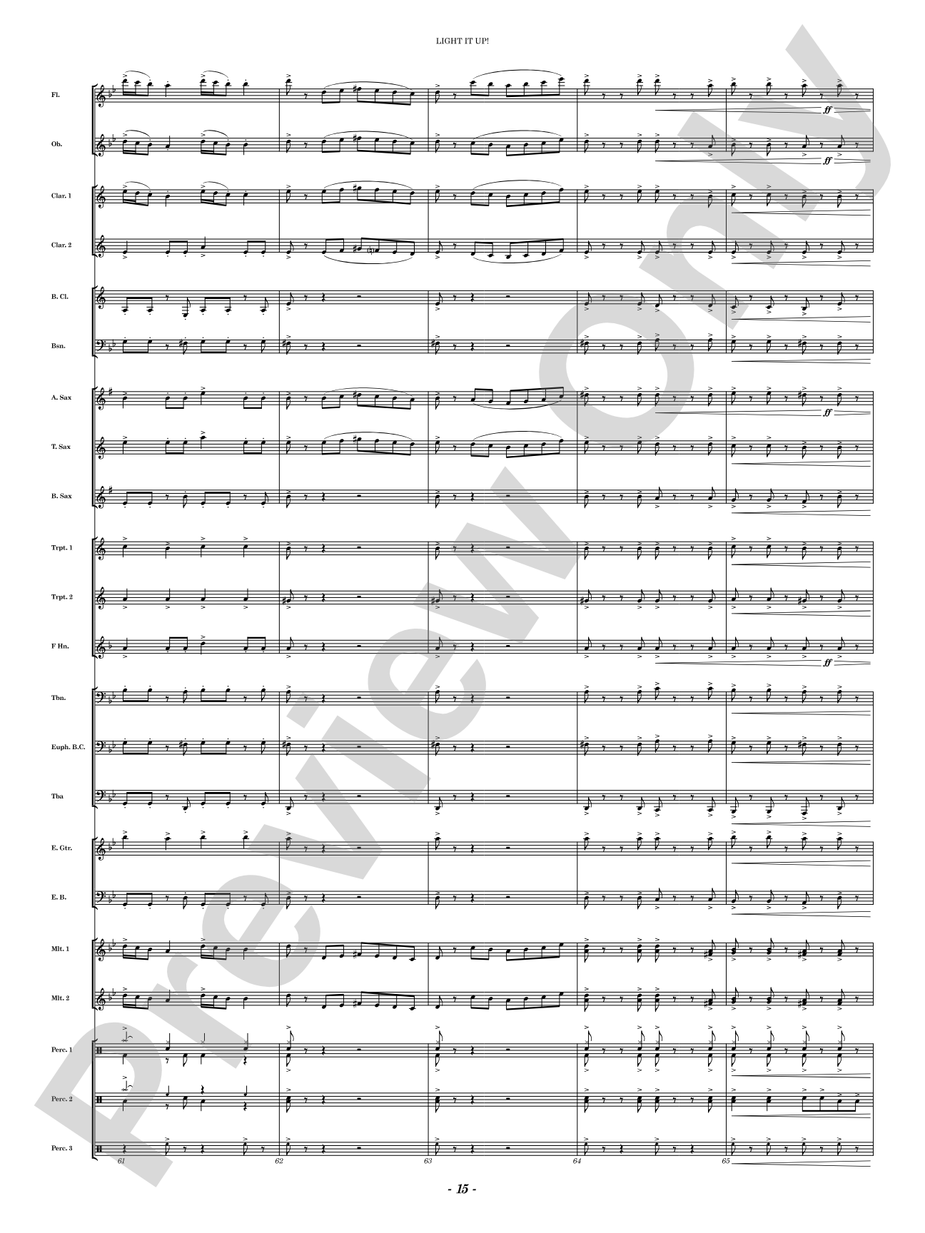 Light It Up!: Concert Band Conductor Score & Parts