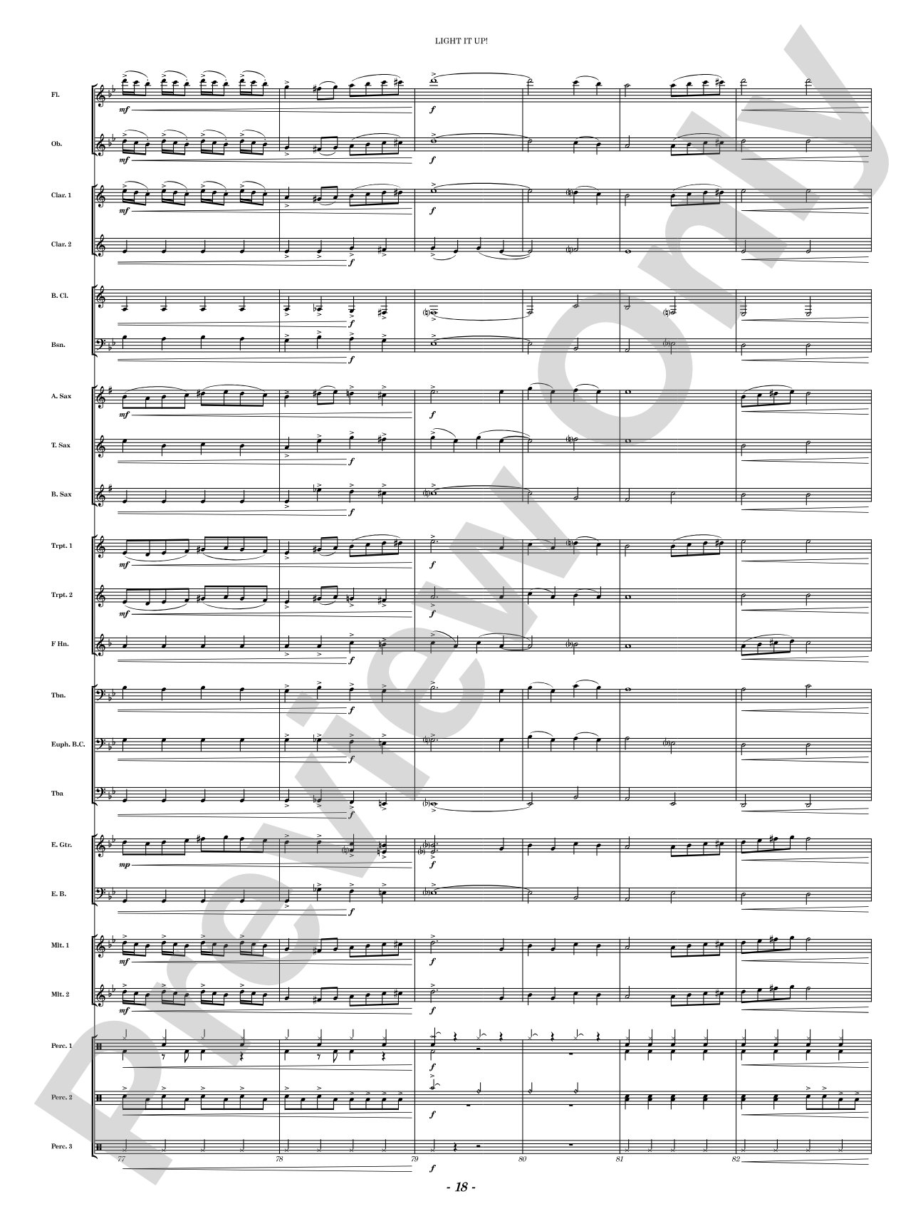 Light It Up!: Concert Band Conductor Score & Parts