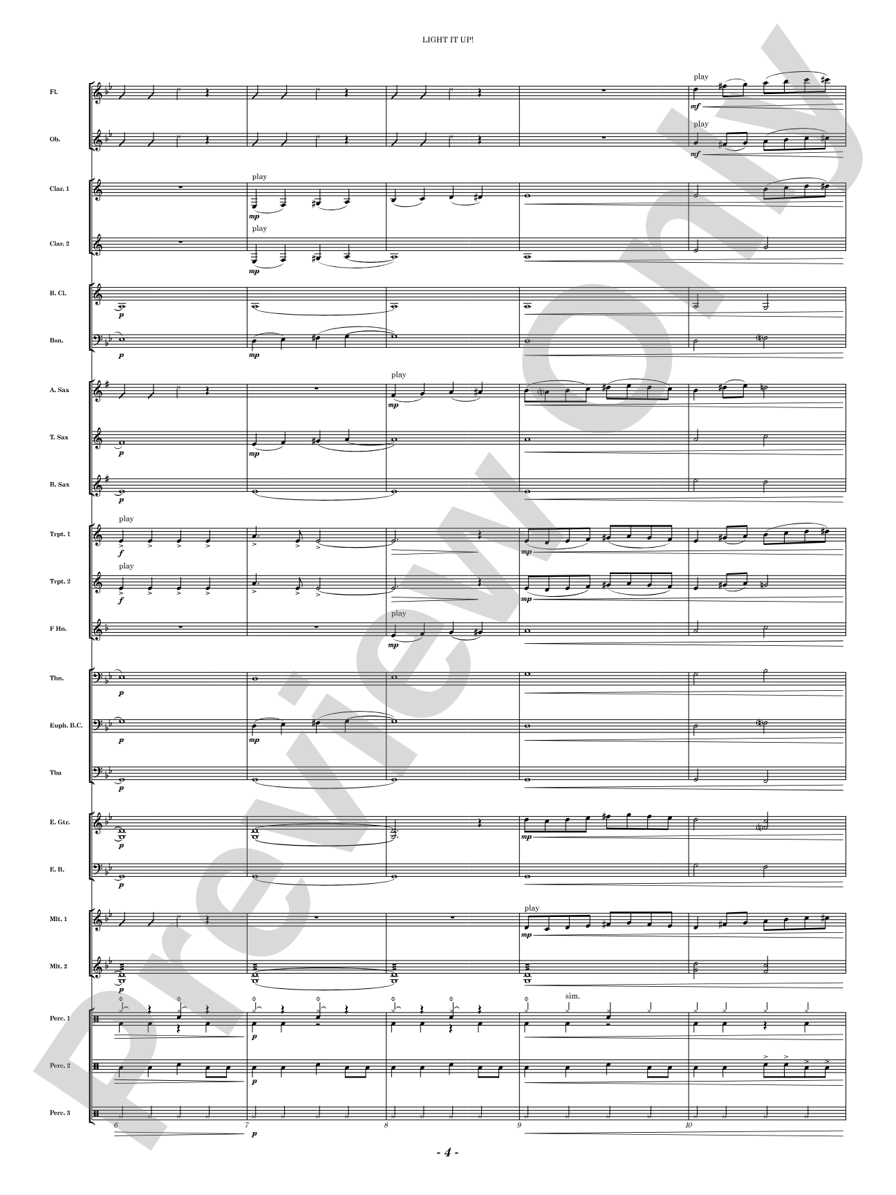 Light It Up!: Concert Band Conductor Score & Parts