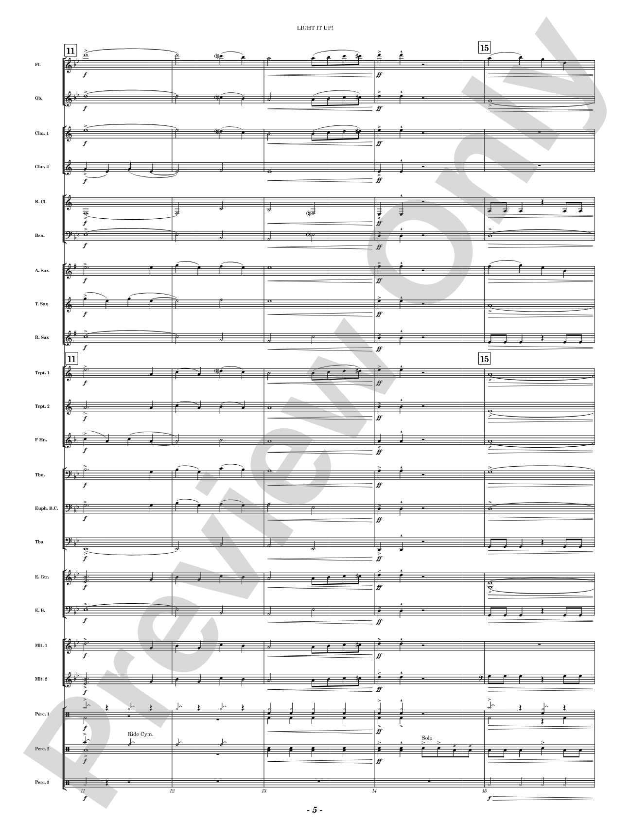 Light It Up!: Concert Band Conductor Score & Parts