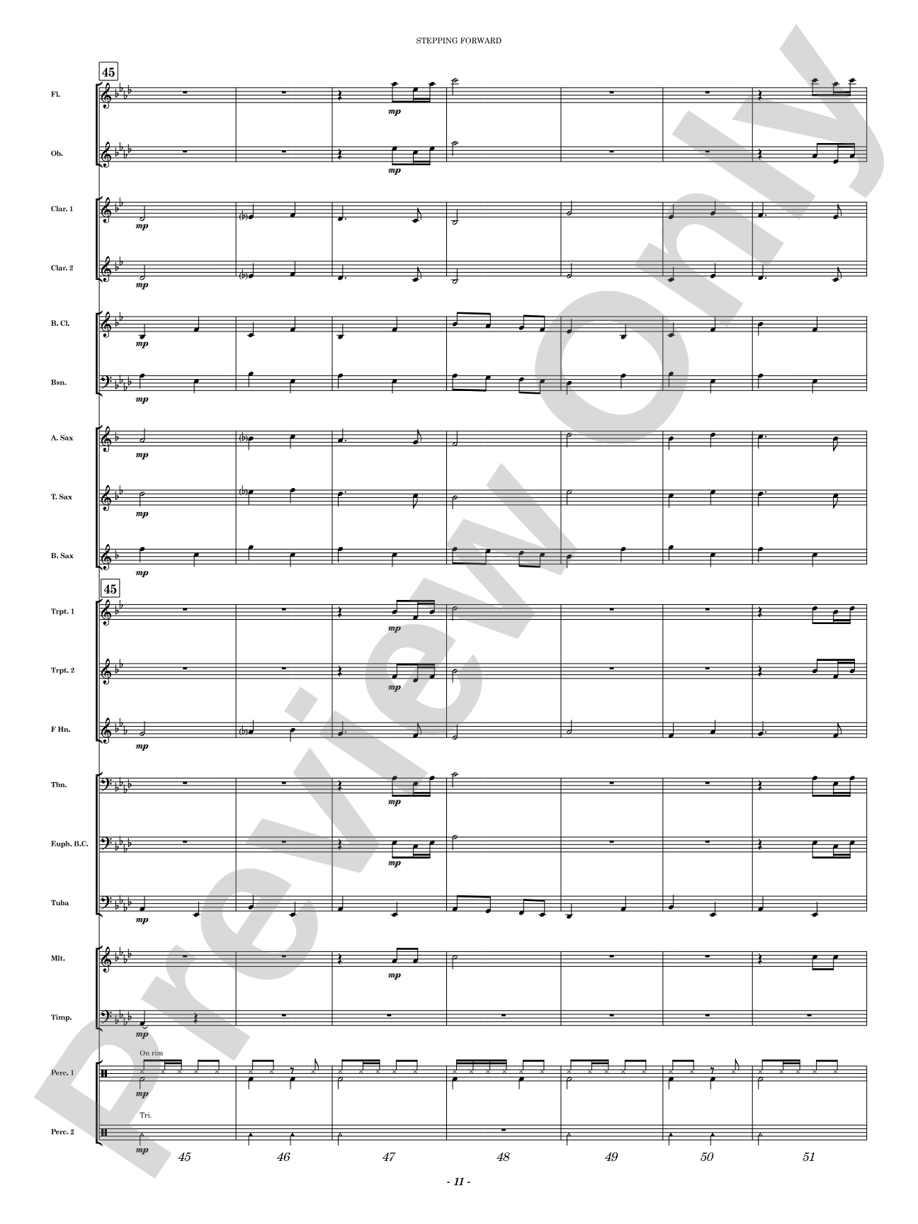Stepping Forward: Concert Band Conductor Score & Parts
