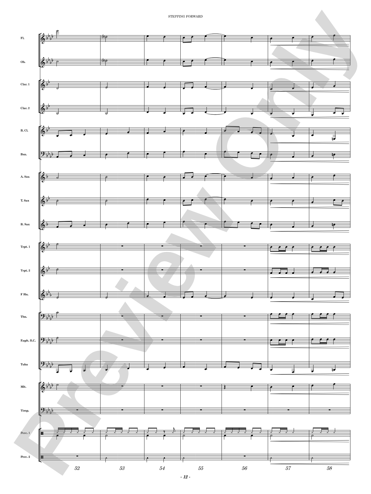 Stepping Forward: Concert Band Conductor Score & Parts