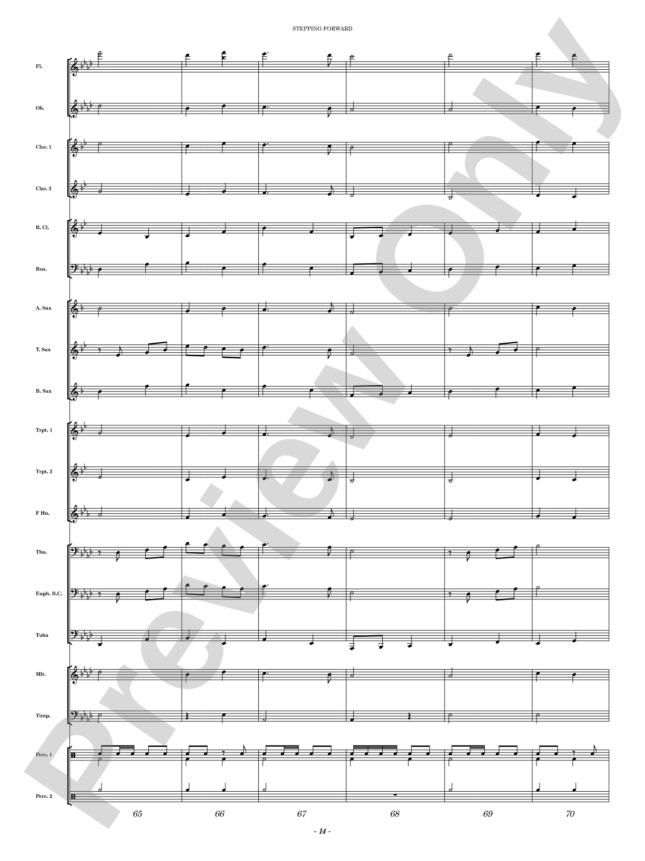 Stepping Forward: Concert Band Conductor Score & Parts