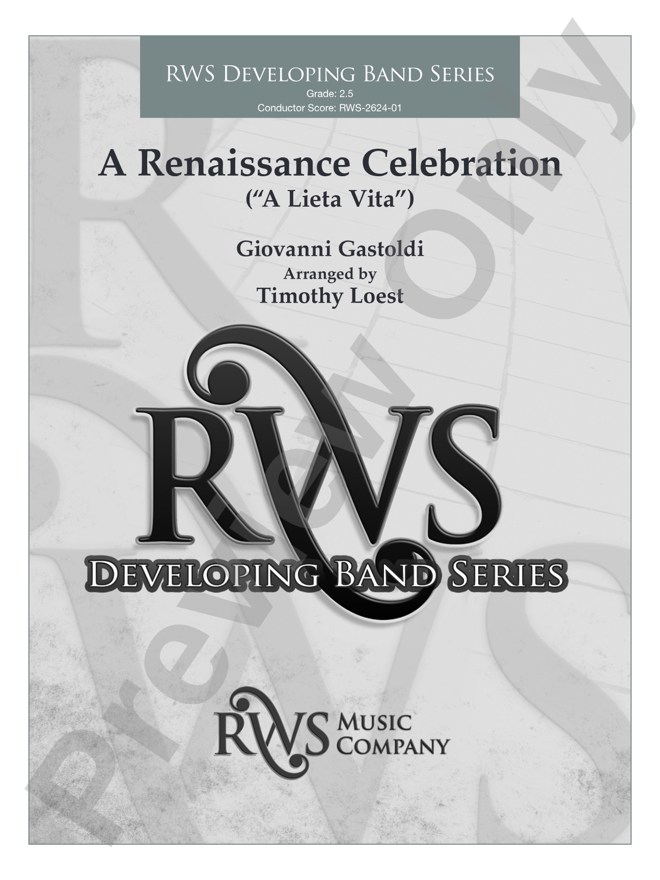 A Renaissance Celebration: Concert Band Conductor Score & Parts