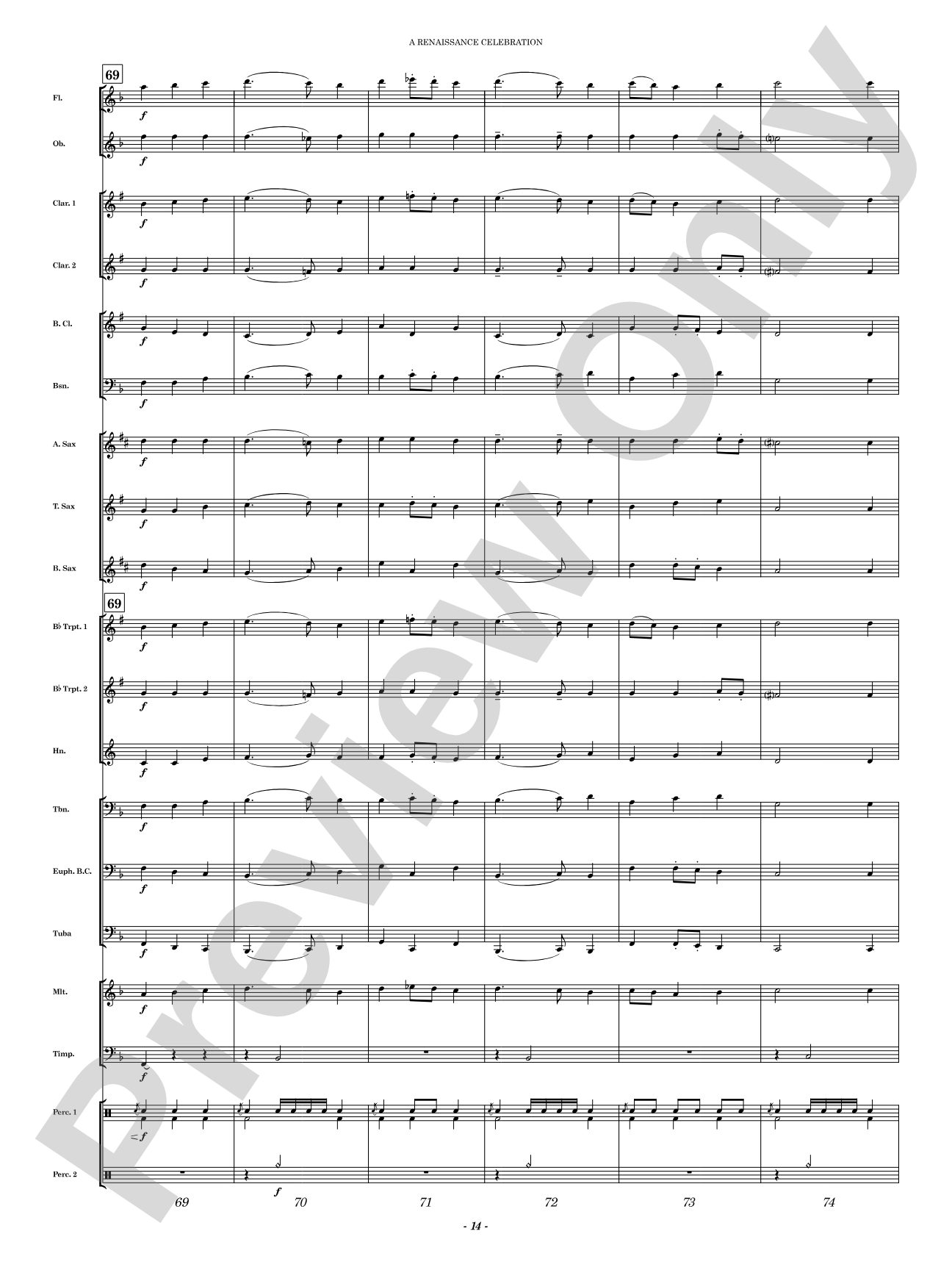 A Renaissance Celebration: Concert Band Conductor Score & Parts