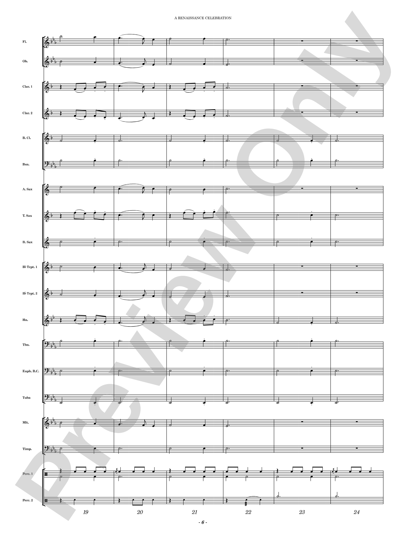 A Renaissance Celebration: Concert Band Conductor Score & Parts