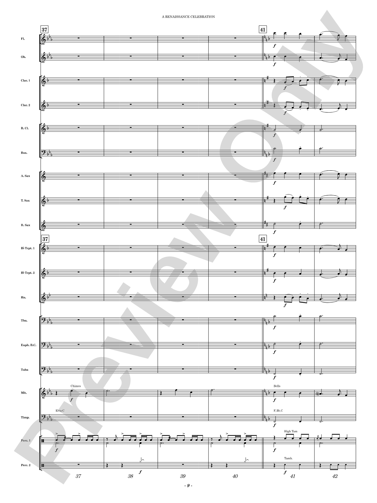 A Renaissance Celebration: Concert Band Conductor Score & Parts
