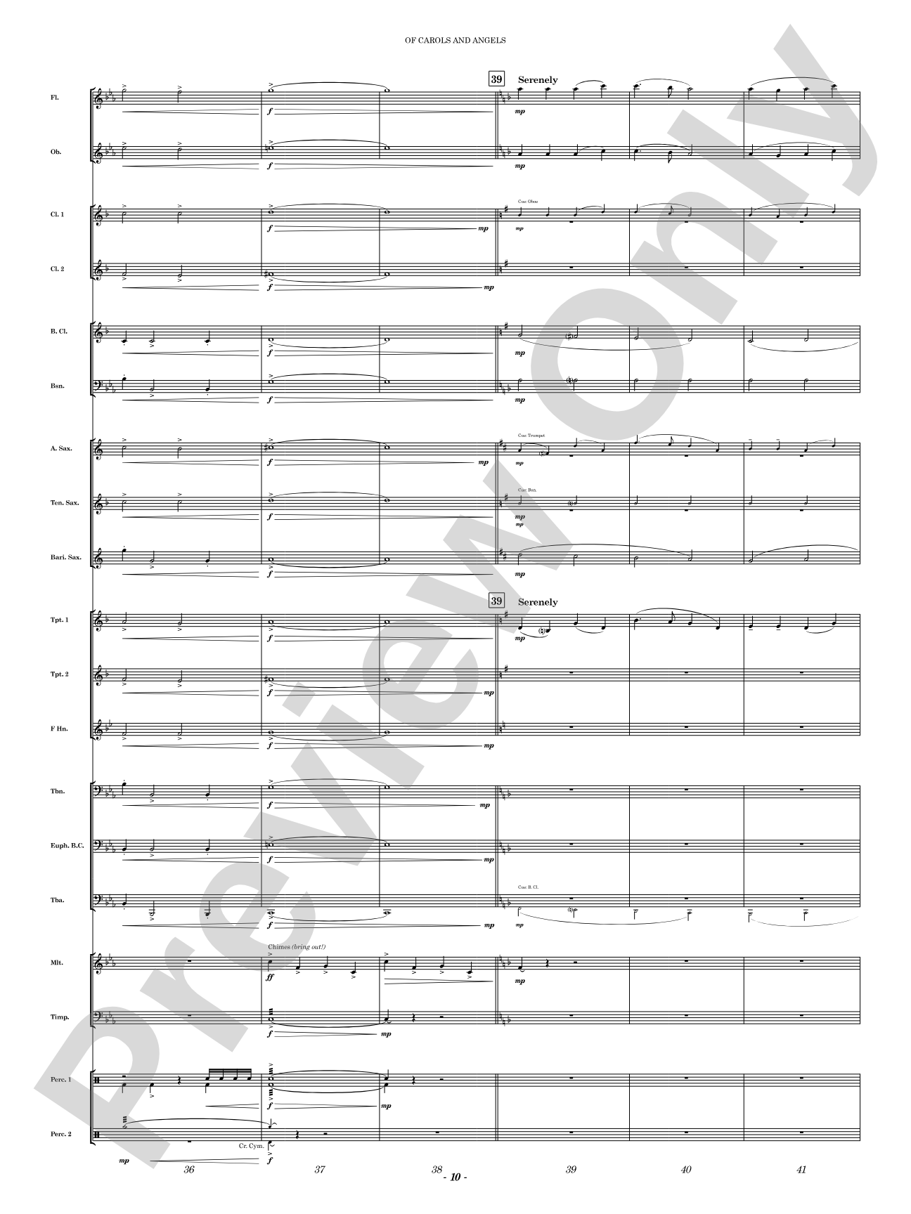Of Carols and Angels: Concert Band Conductor Score & Parts