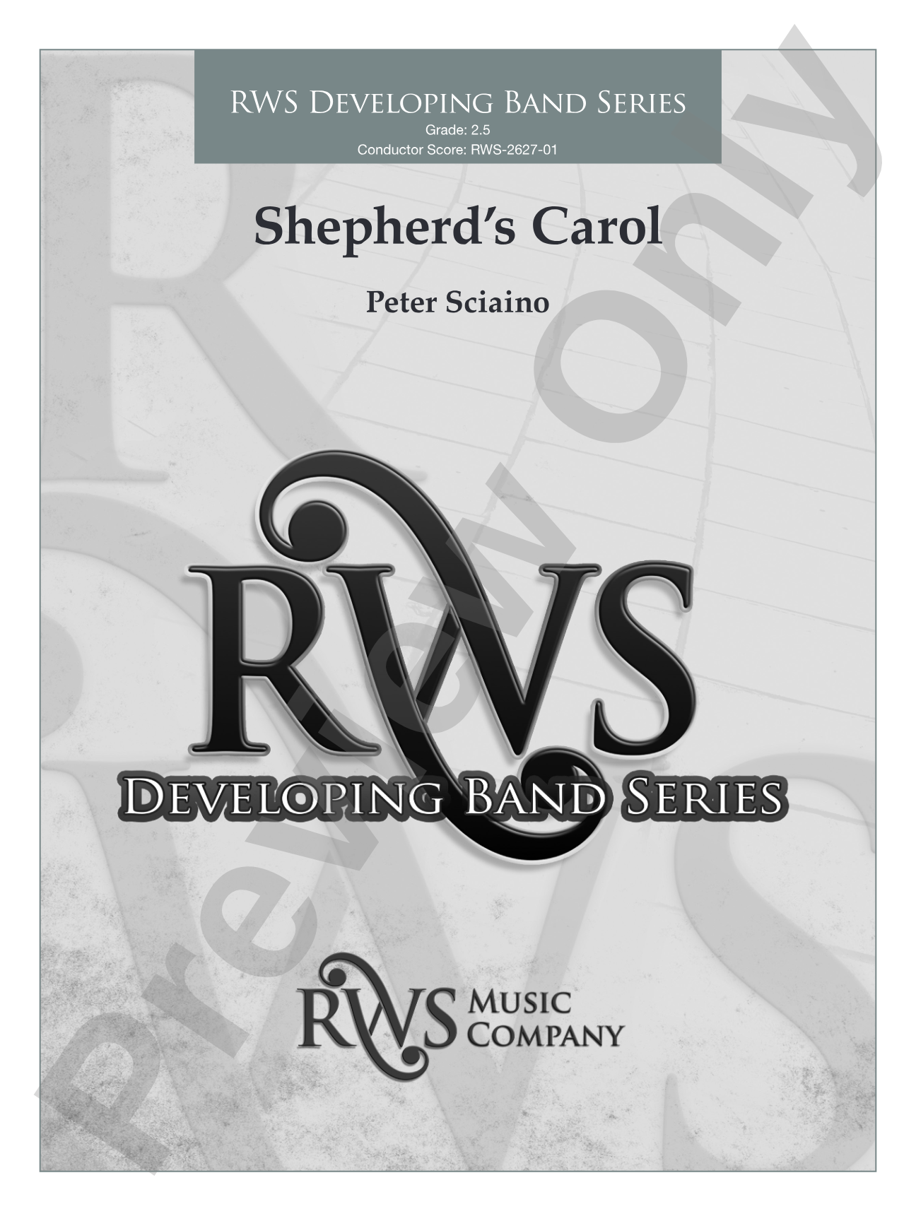 Shepherd's Carol: Concert Band Conductor Score & Parts