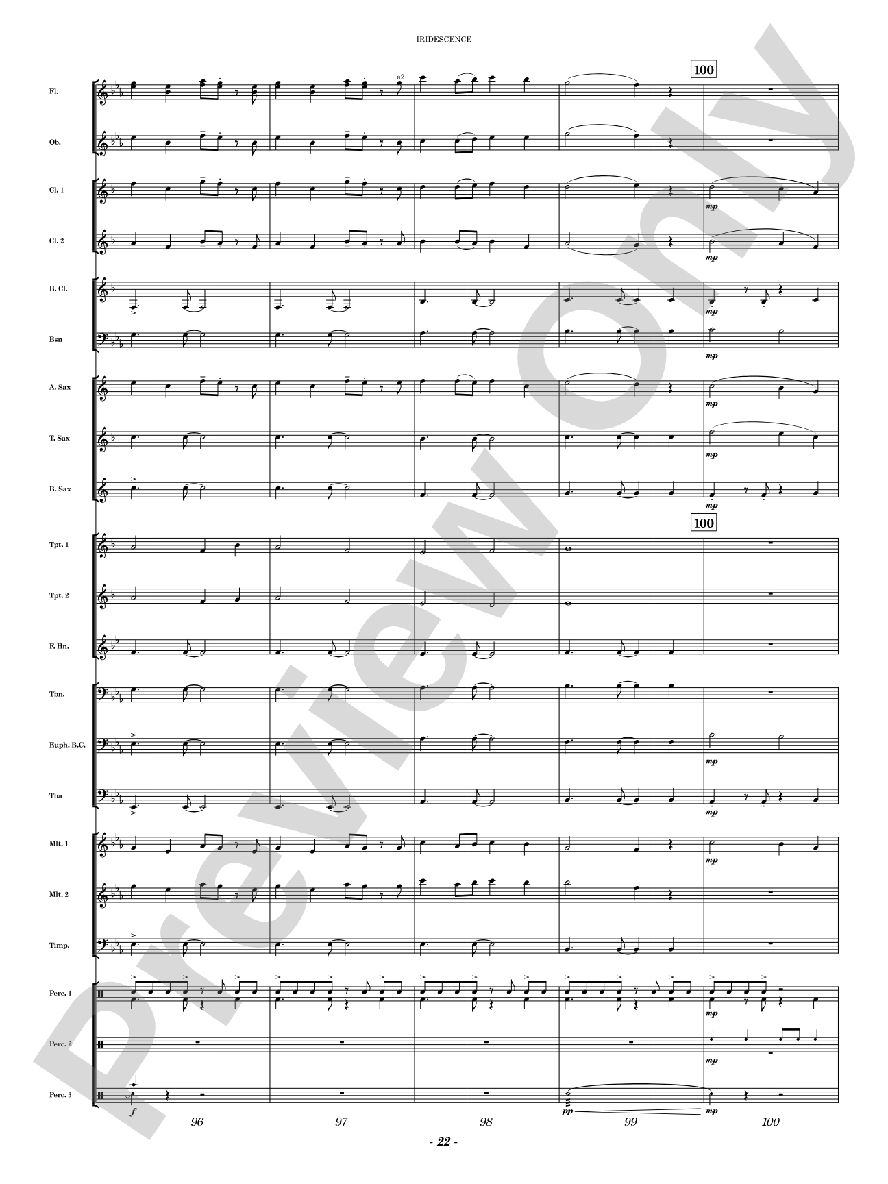 Iridescence: Concert Band Conductor Score & Parts