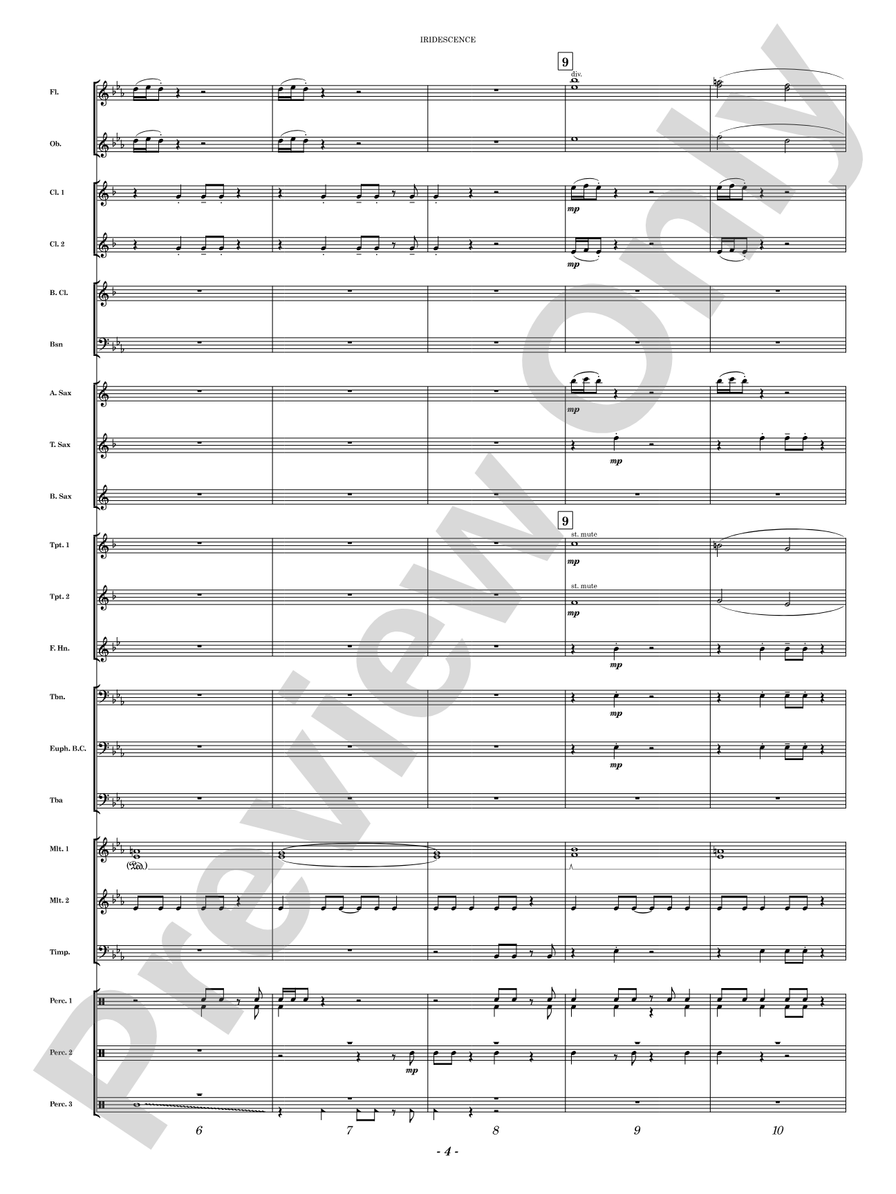 Iridescence: Concert Band Conductor Score & Parts