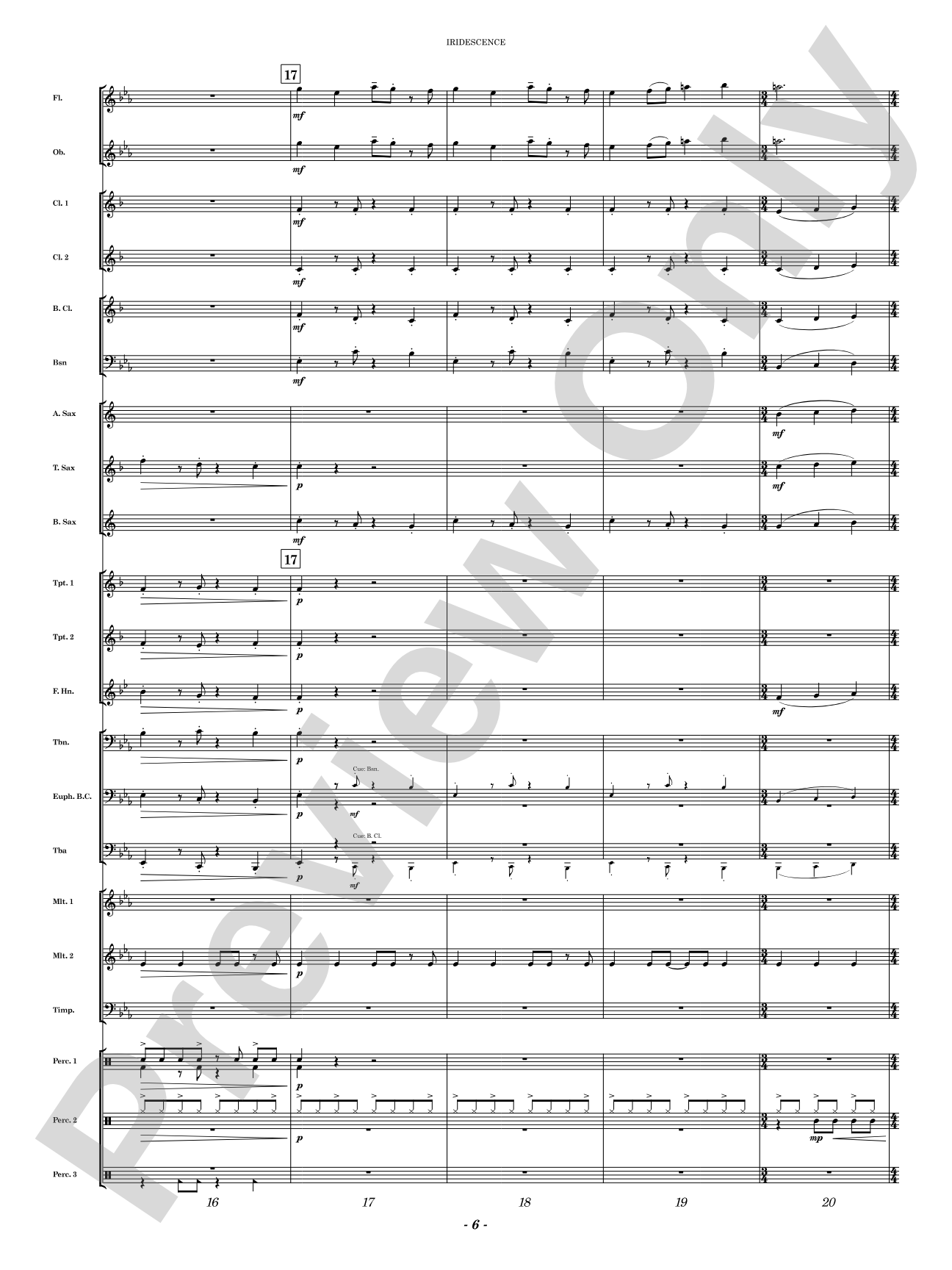 Iridescence: Concert Band Conductor Score & Parts