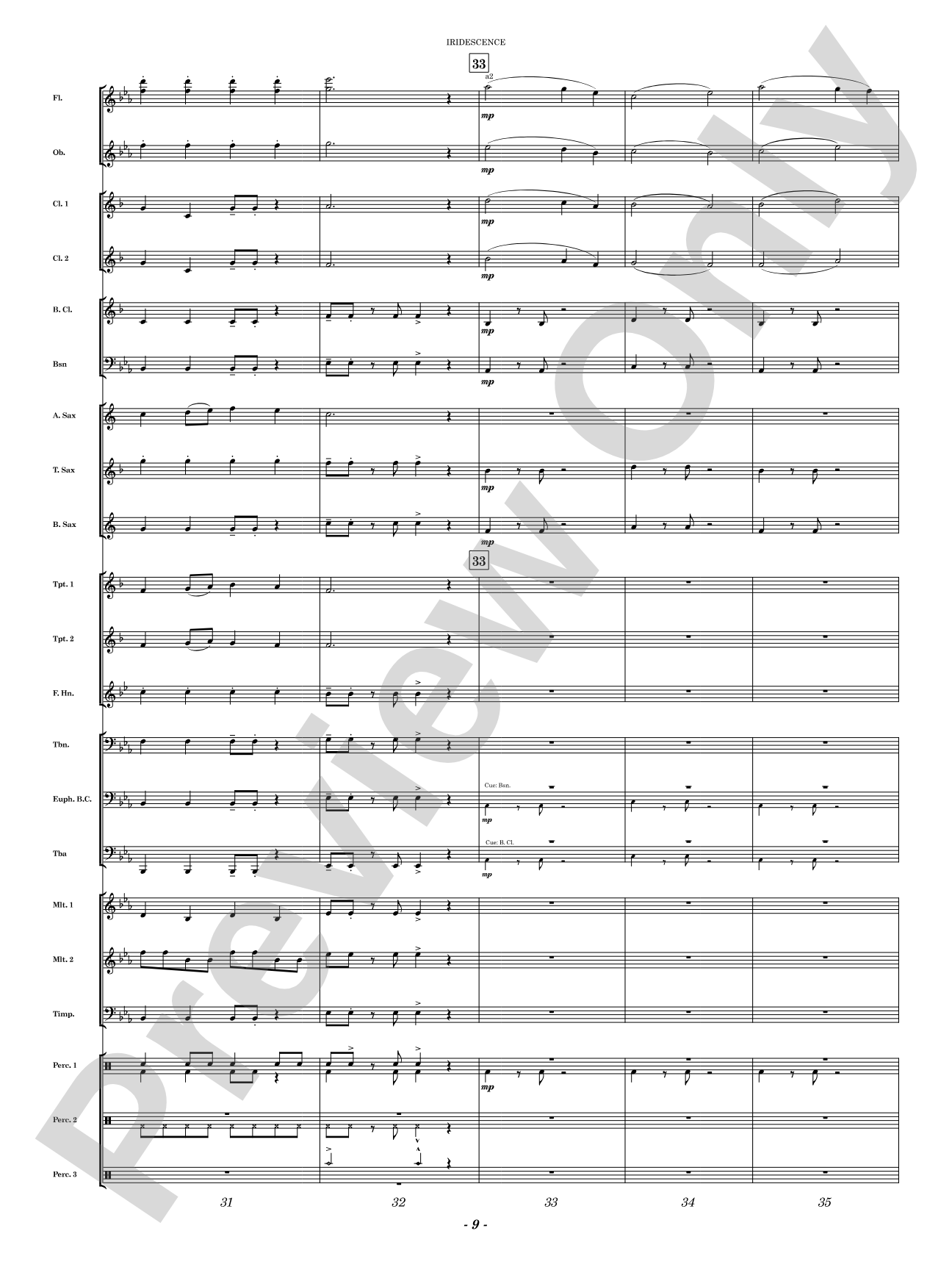 Iridescence: Concert Band Conductor Score & Parts