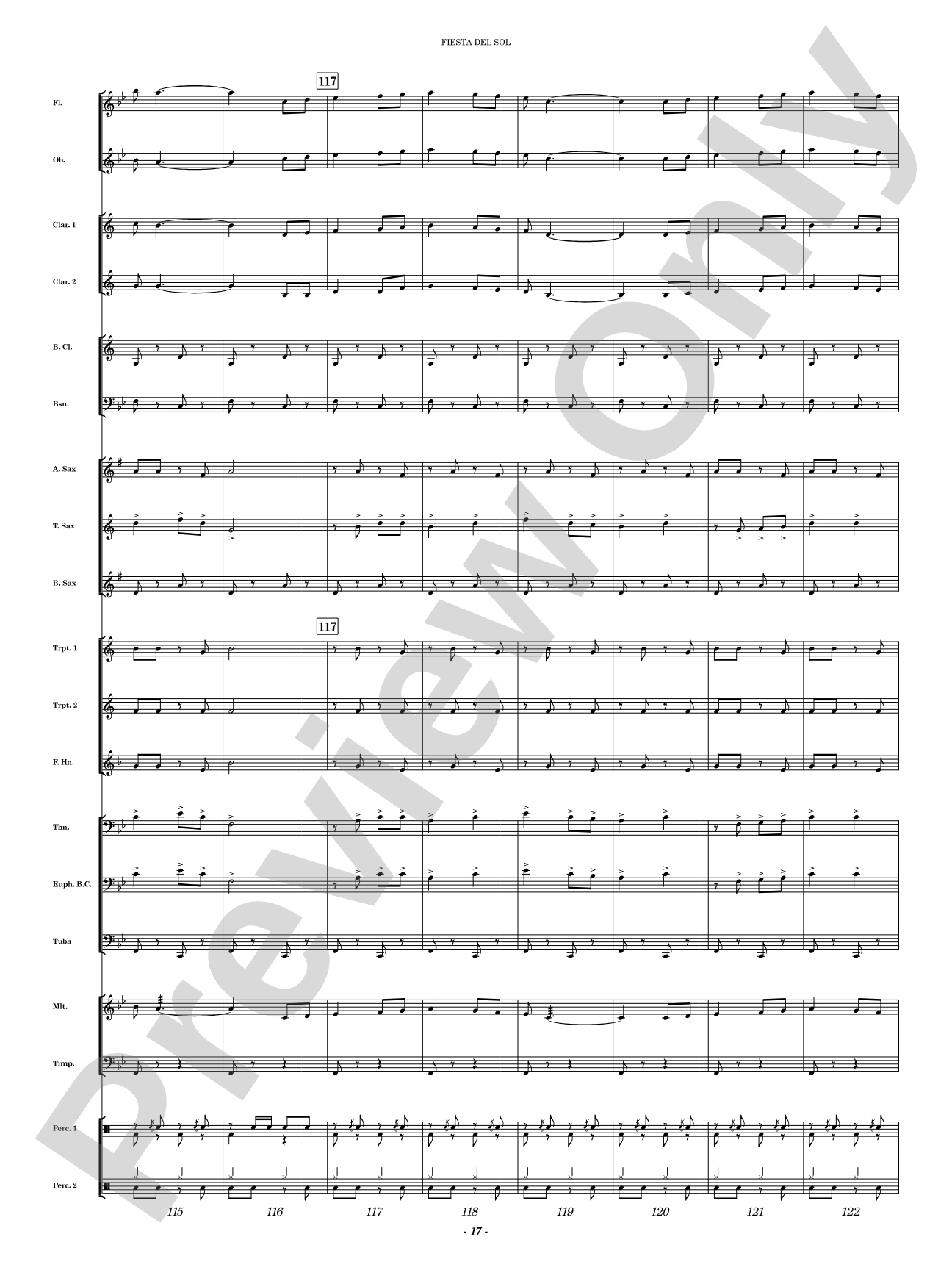 Fiesta del Sol: Concert Band Conductor Score & Parts