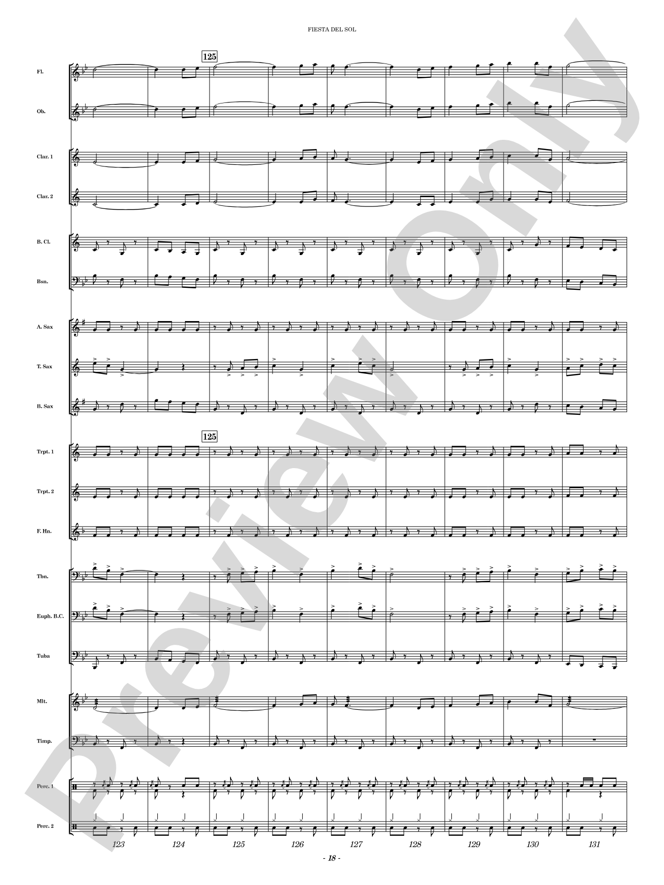 Fiesta del Sol: Concert Band Conductor Score & Parts