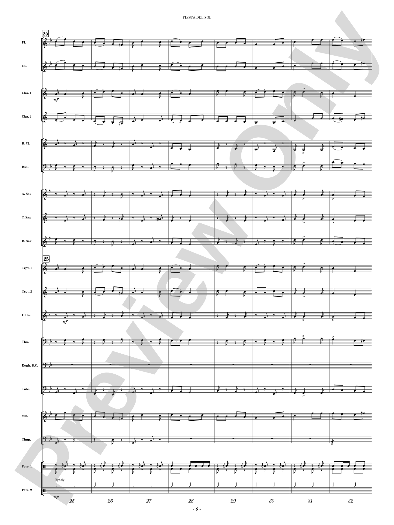 Fiesta del Sol: Concert Band Conductor Score & Parts