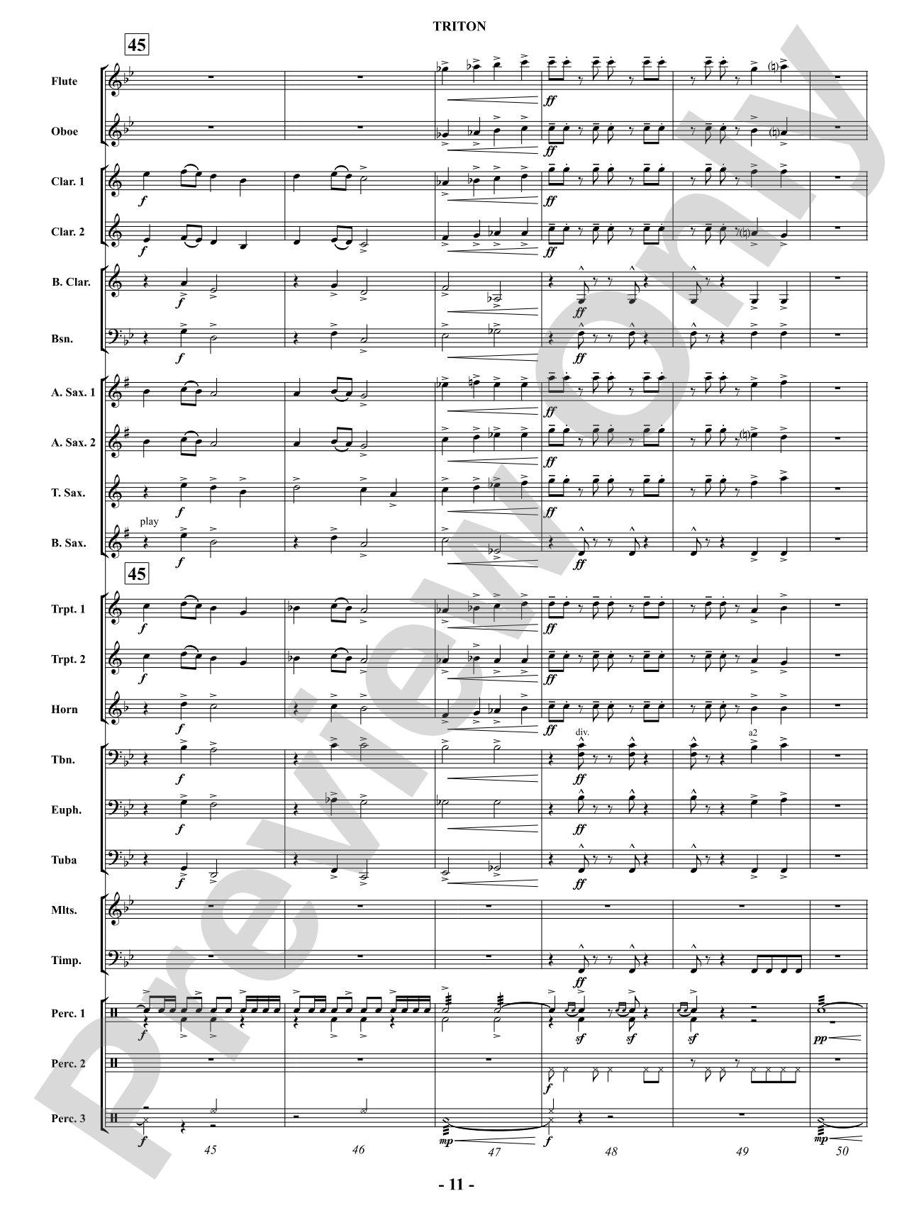Triton: Concert Band Conductor Score & Parts