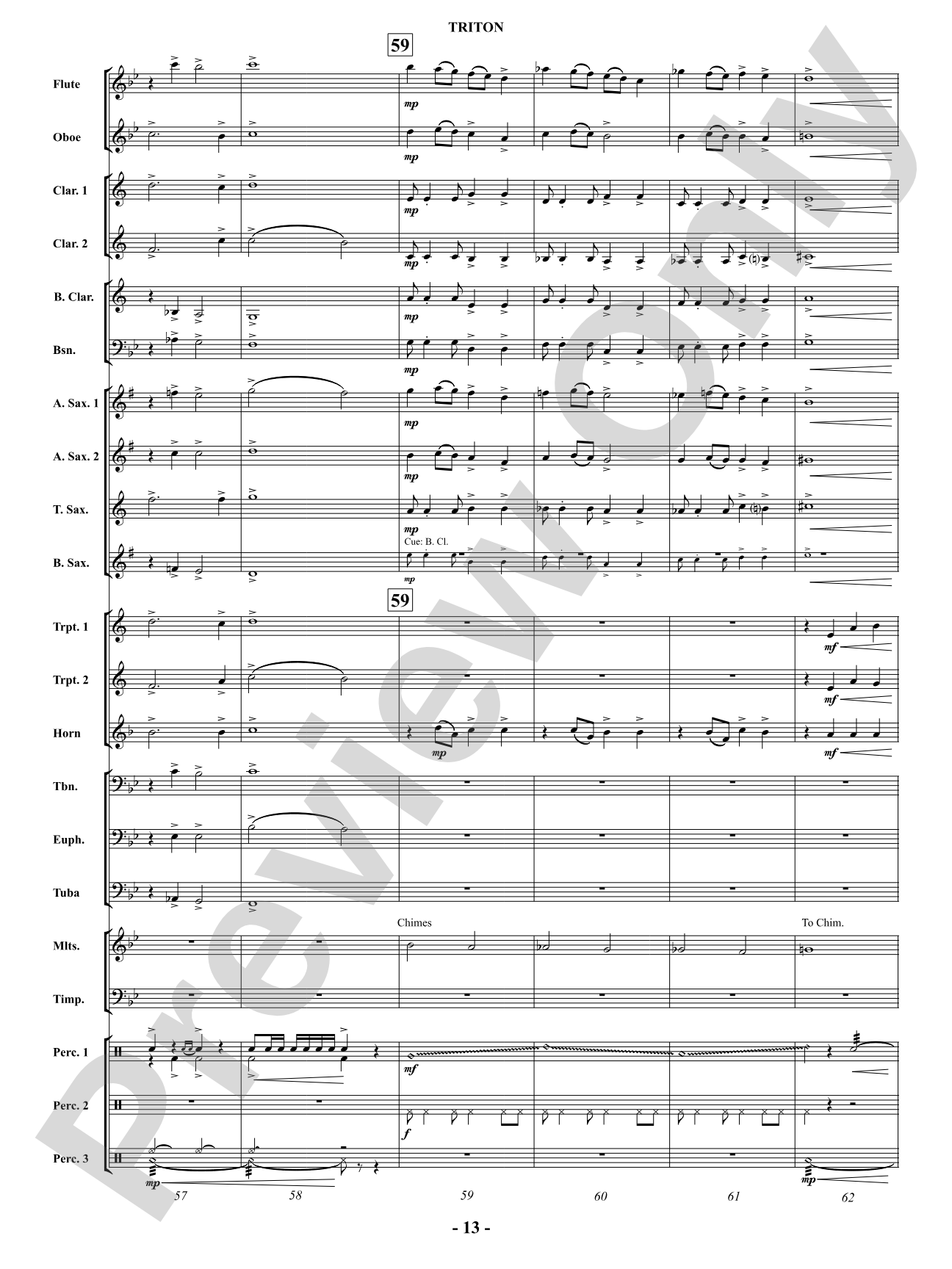 Triton: Concert Band Conductor Score & Parts