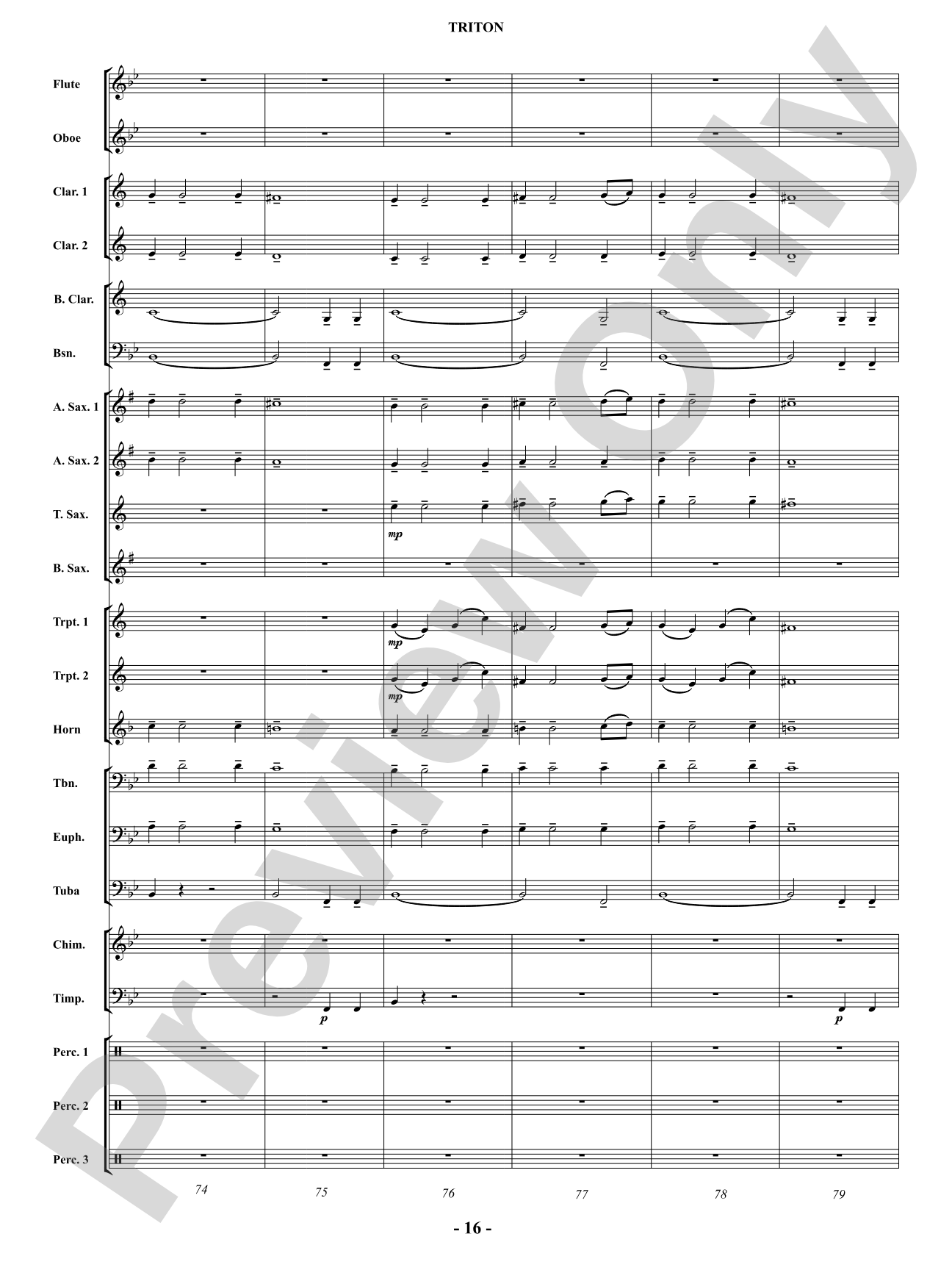 Triton: Concert Band Conductor Score & Parts