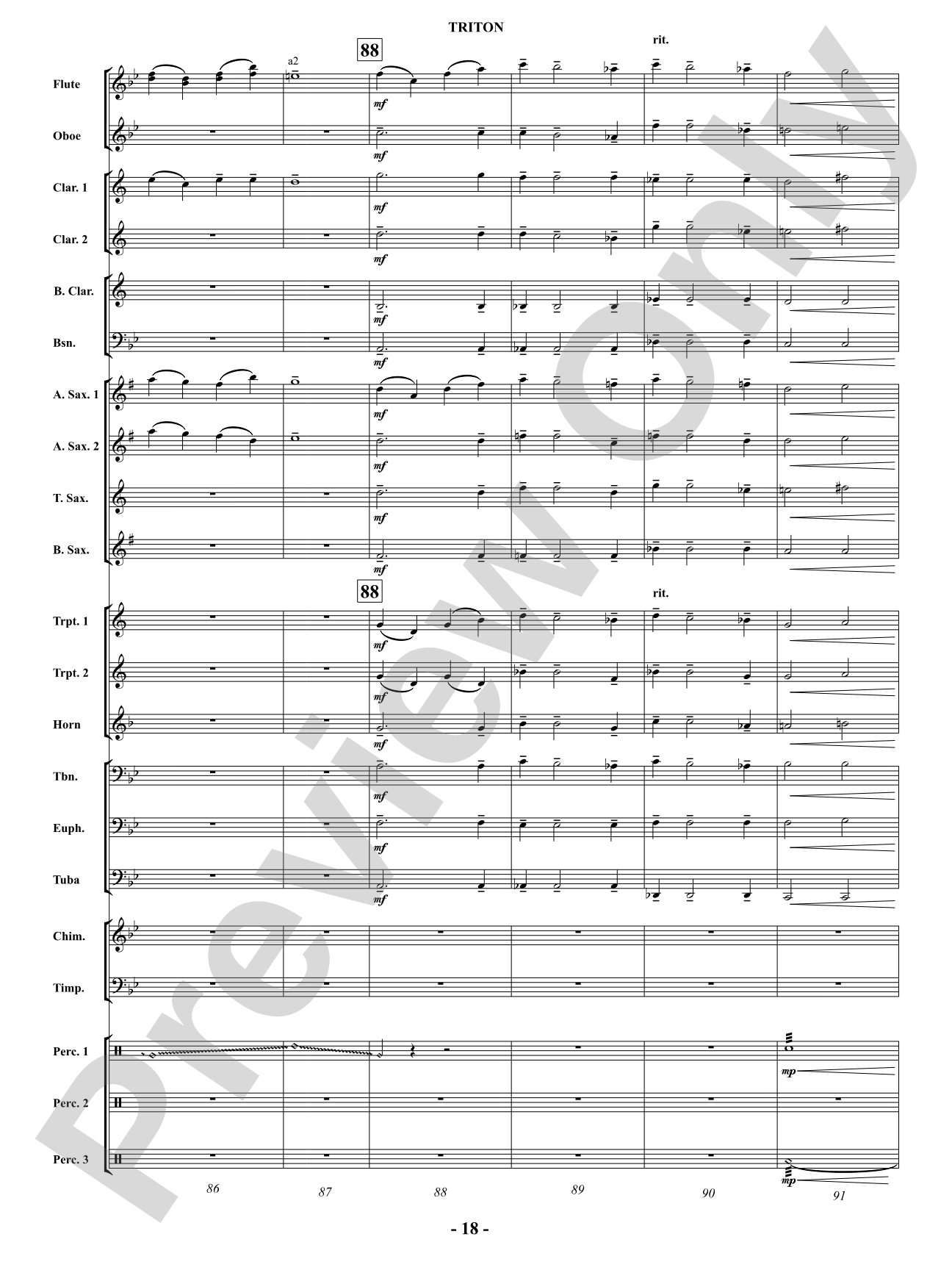 Triton: Concert Band Conductor Score & Parts