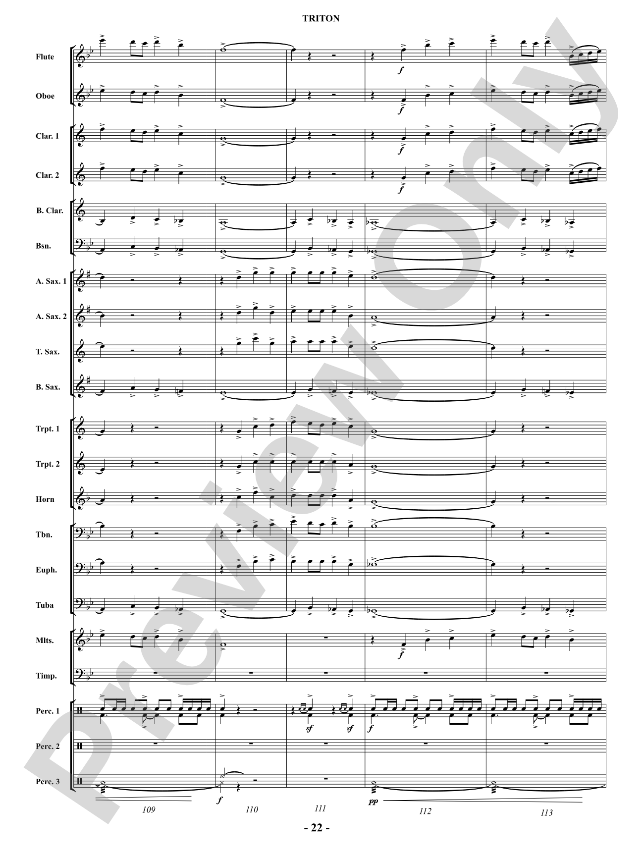 Triton: Concert Band Conductor Score & Parts