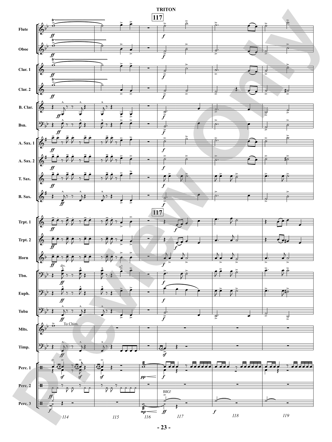 Triton: Concert Band Conductor Score & Parts