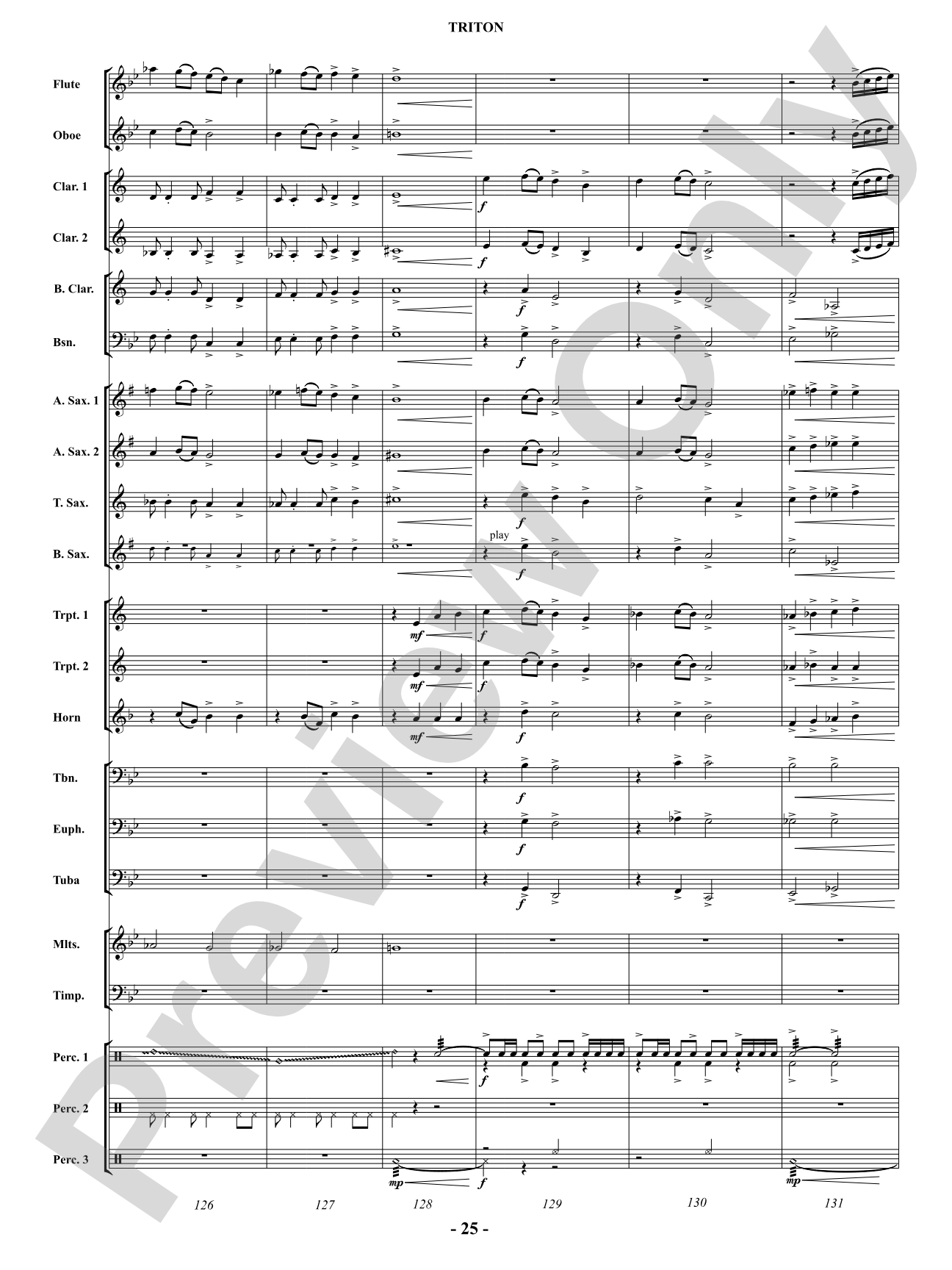 Triton: Concert Band Conductor Score & Parts