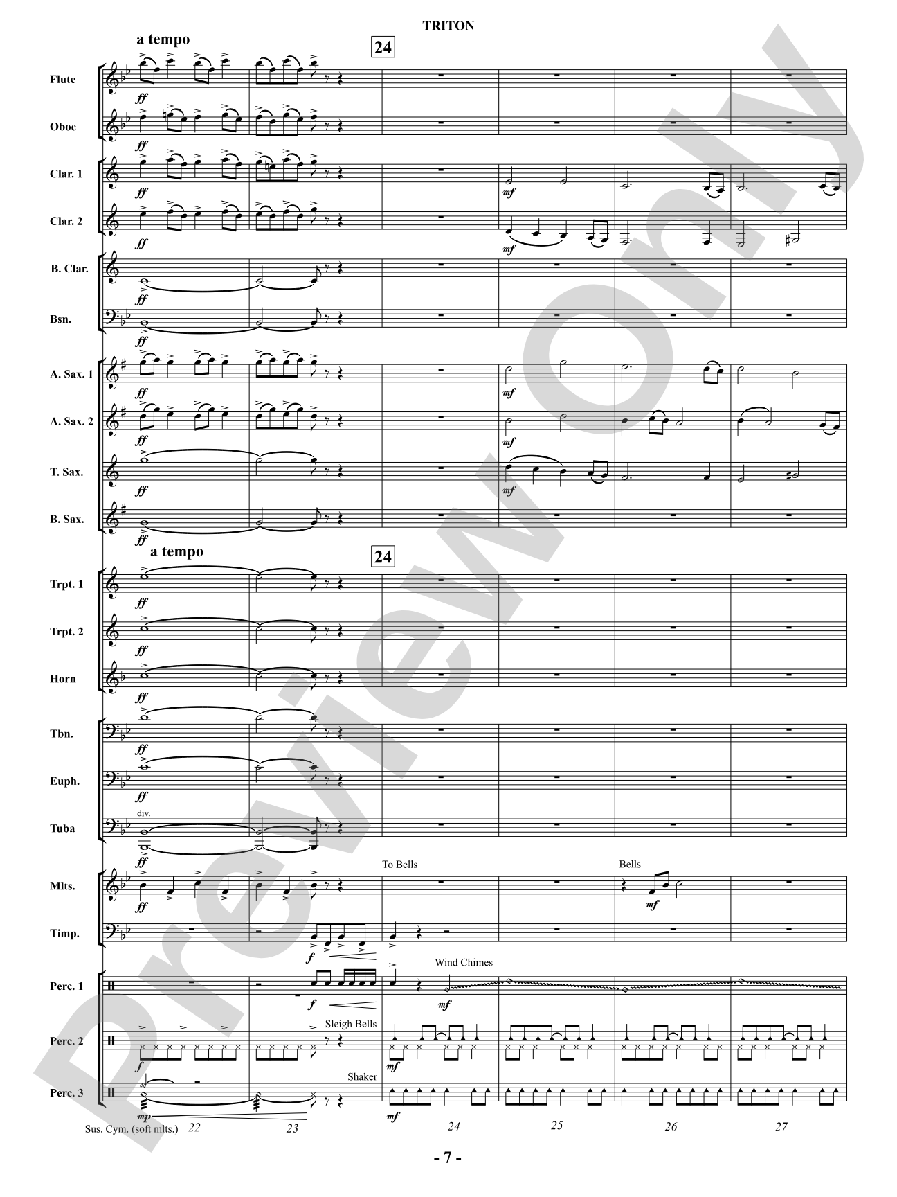 Triton: Concert Band Conductor Score & Parts