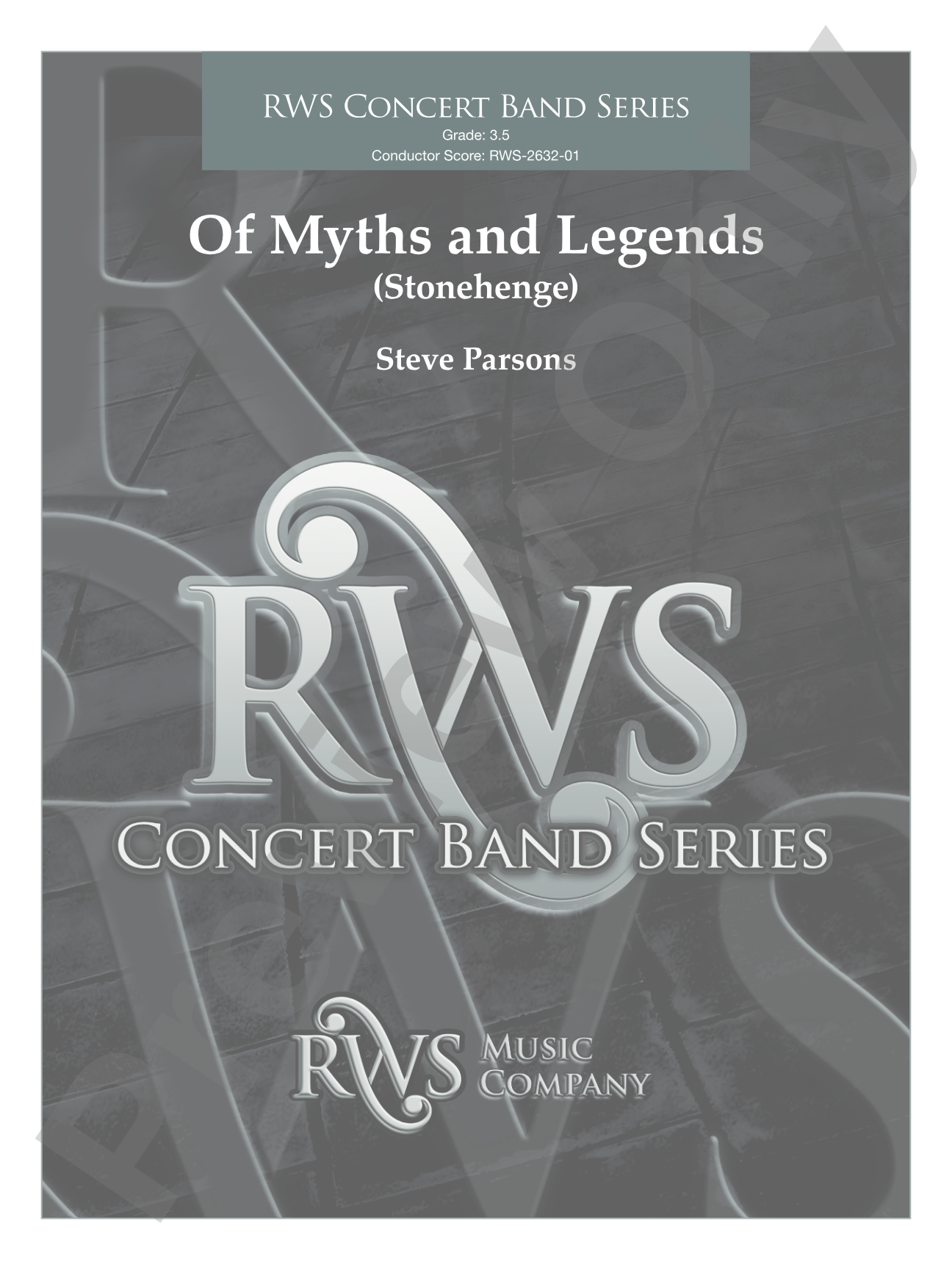 Of Myths and Legends: Concert Band Conductor Score & Parts