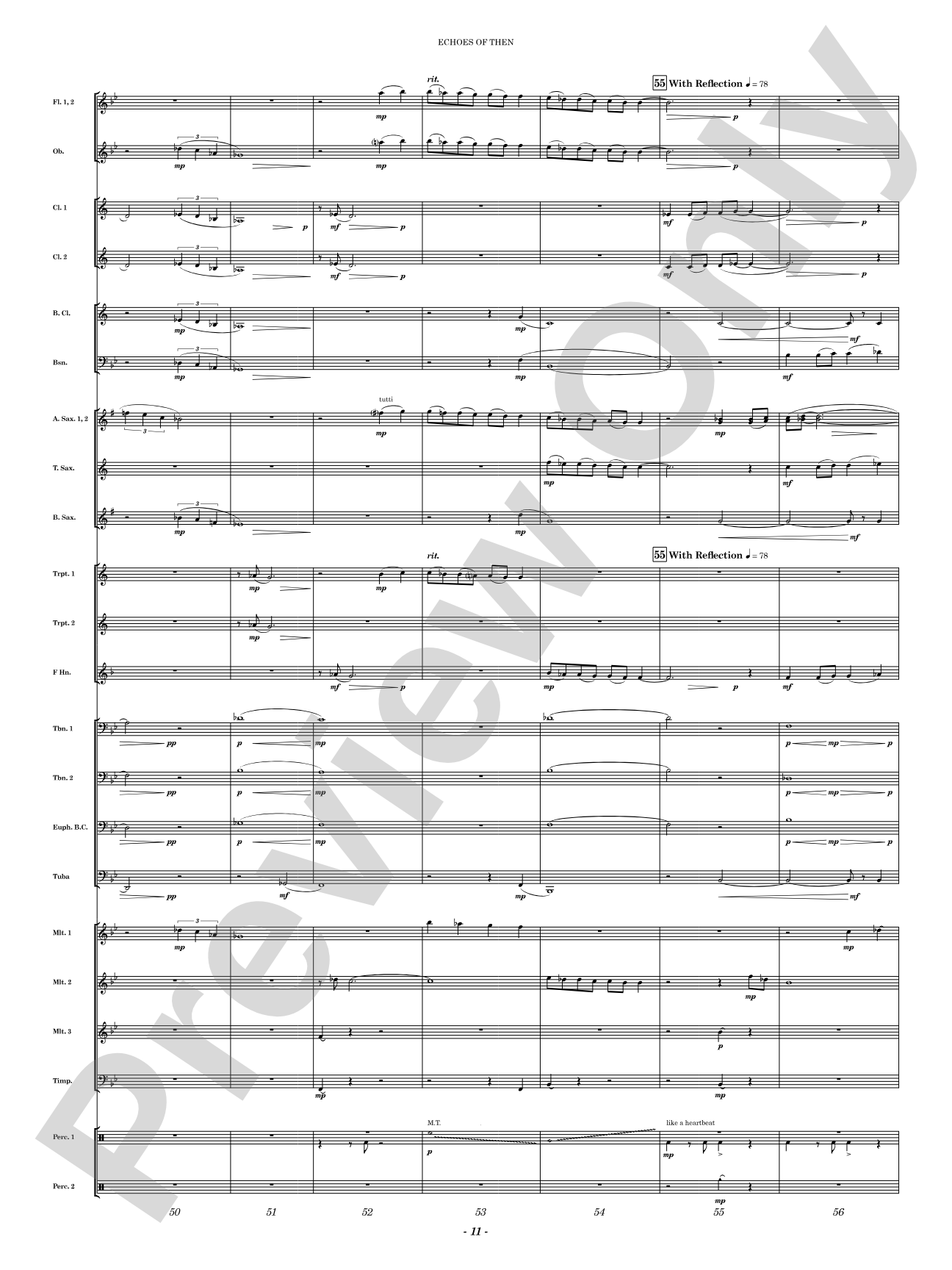 Echoes of Then: Concert Band Conductor Score & Parts