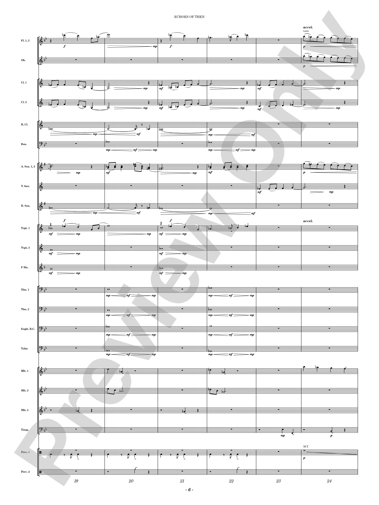 Echoes of Then: Concert Band Conductor Score & Parts