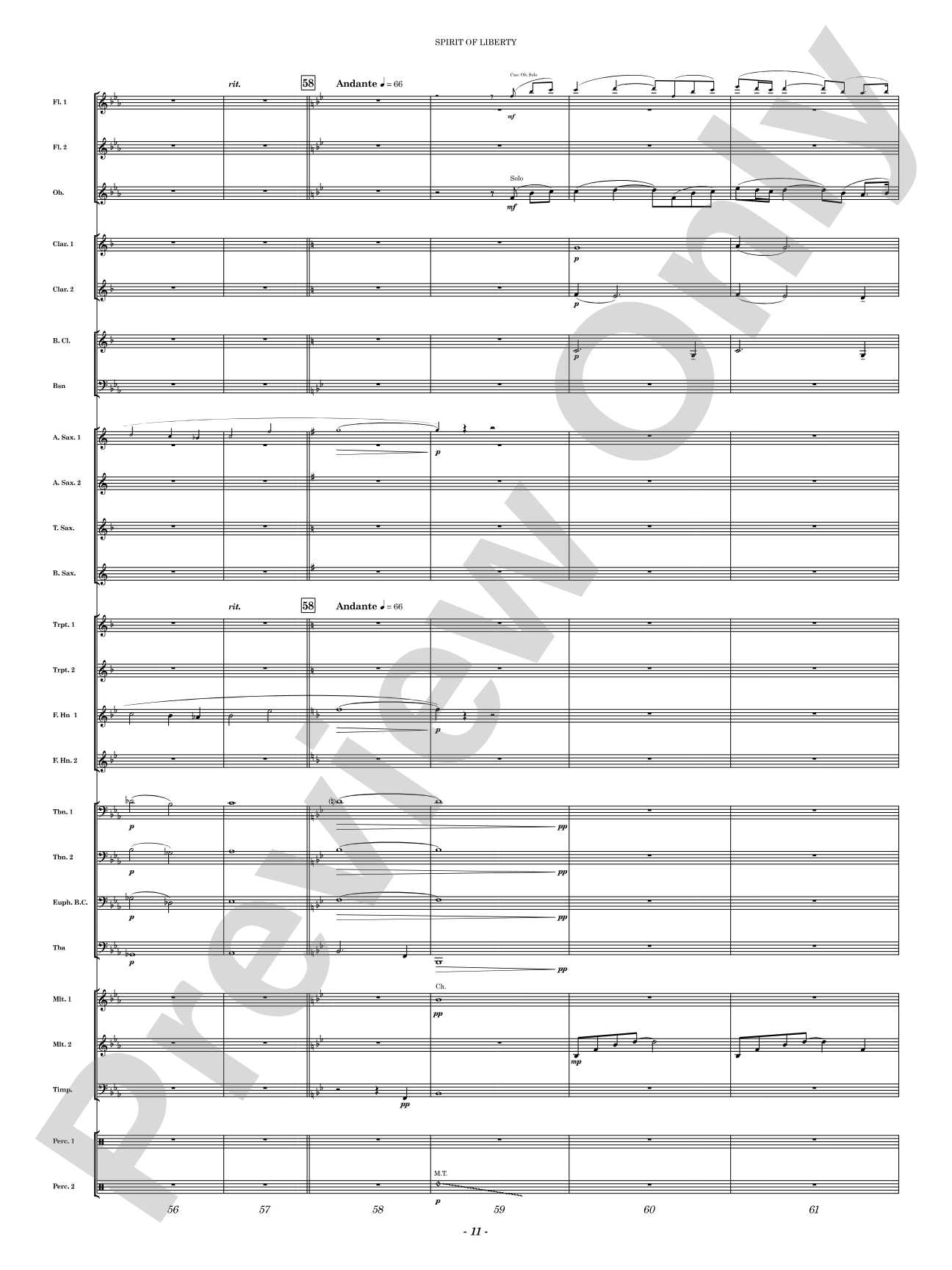 Spirit of Liberty: Concert Band Conductor Score & Parts