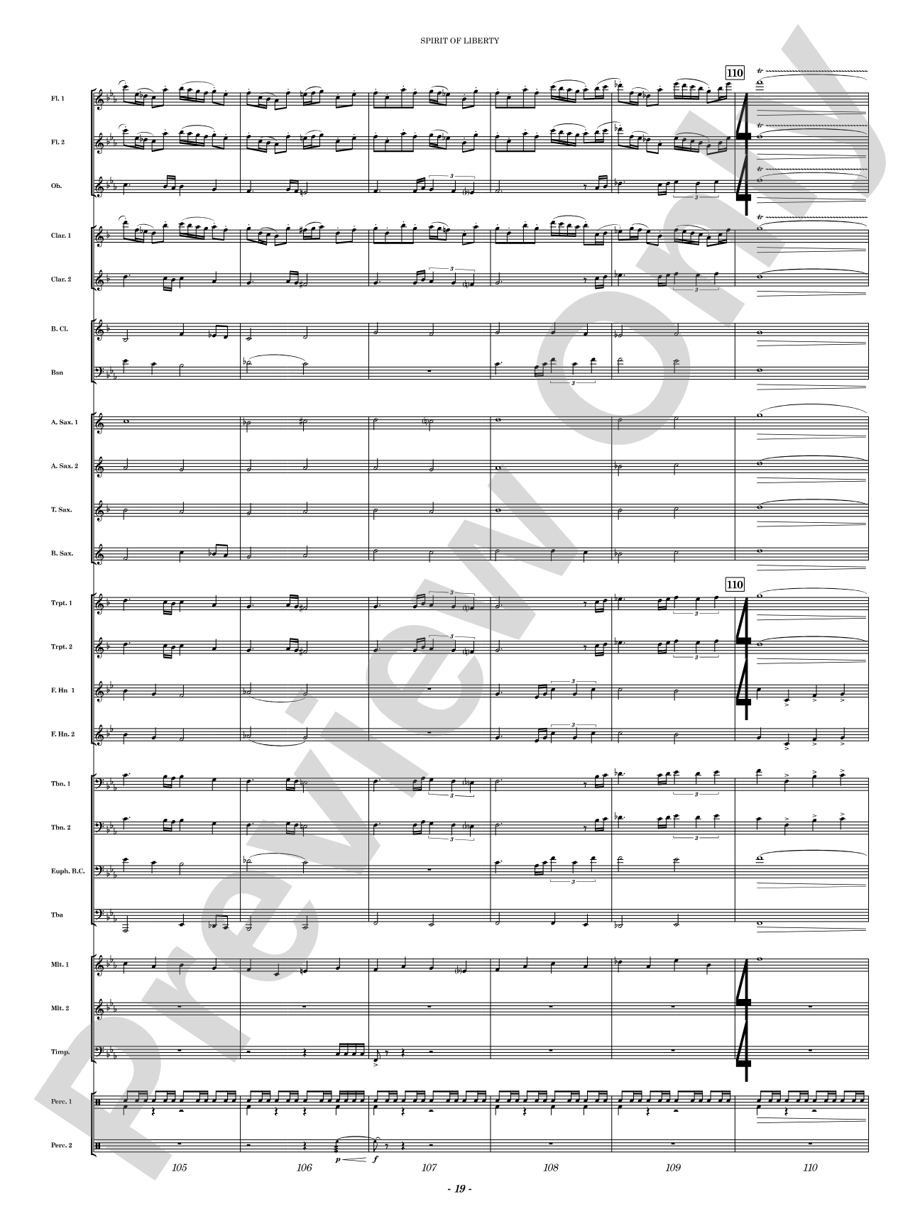 Spirit of Liberty: Concert Band Conductor Score & Parts