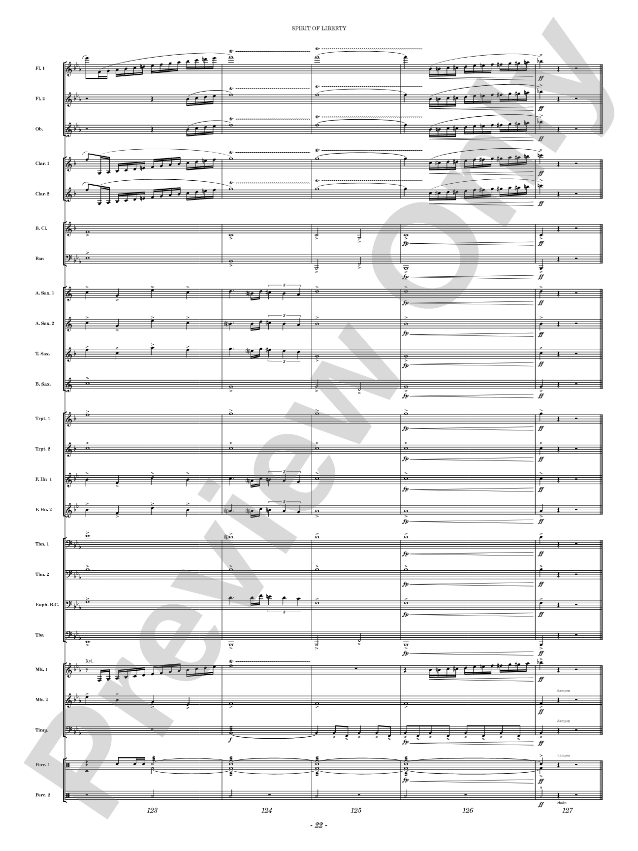 Spirit of Liberty: Concert Band Conductor Score & Parts
