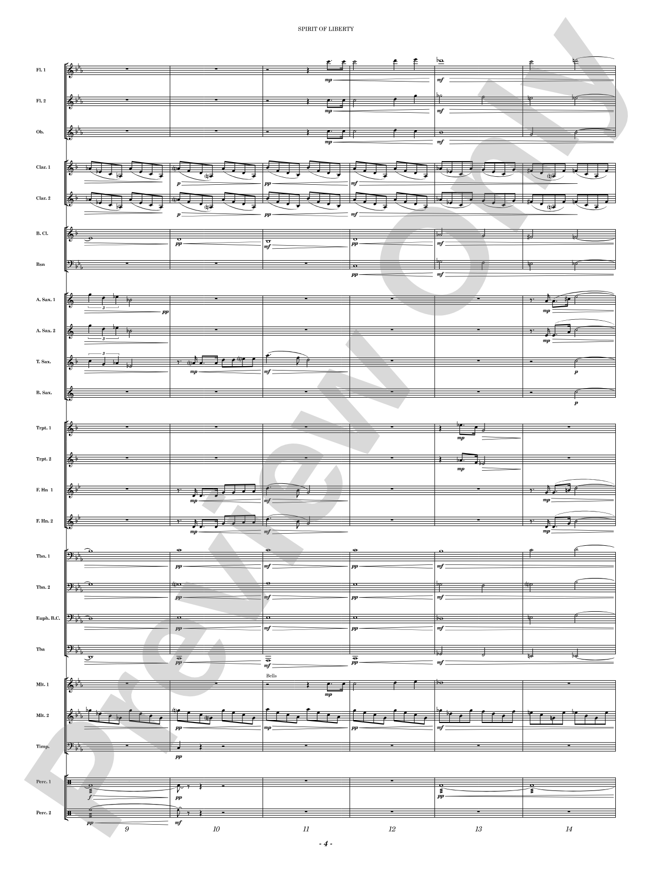 Spirit of Liberty: Concert Band Conductor Score & Parts