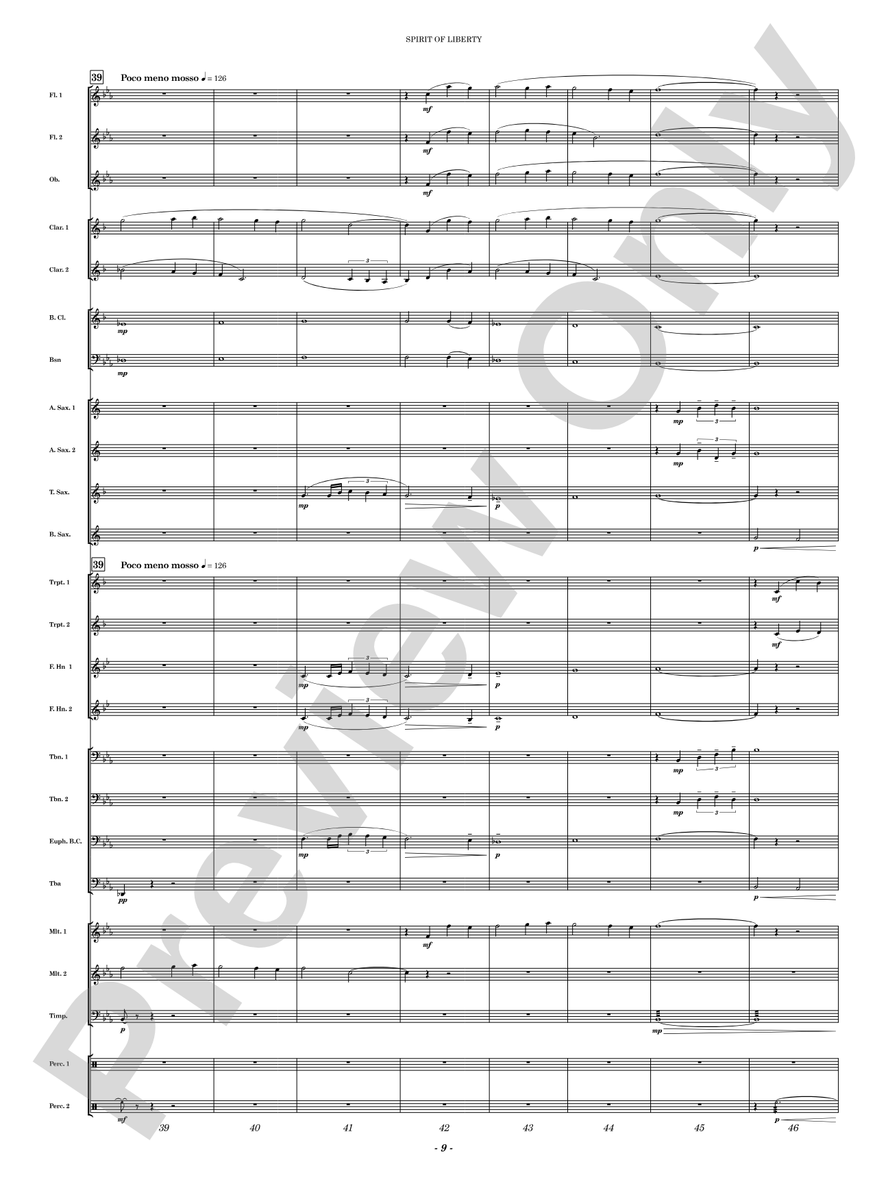 Spirit of Liberty: Concert Band Conductor Score & Parts