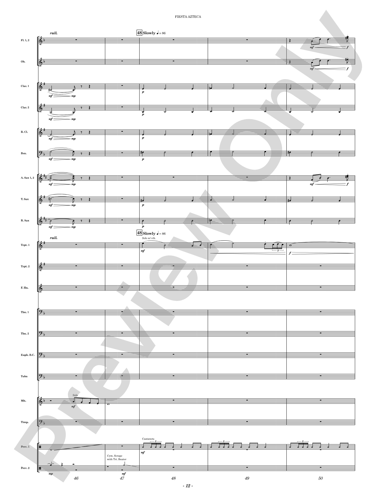 Fiesta Azteca: Concert Band Conductor Score & Parts