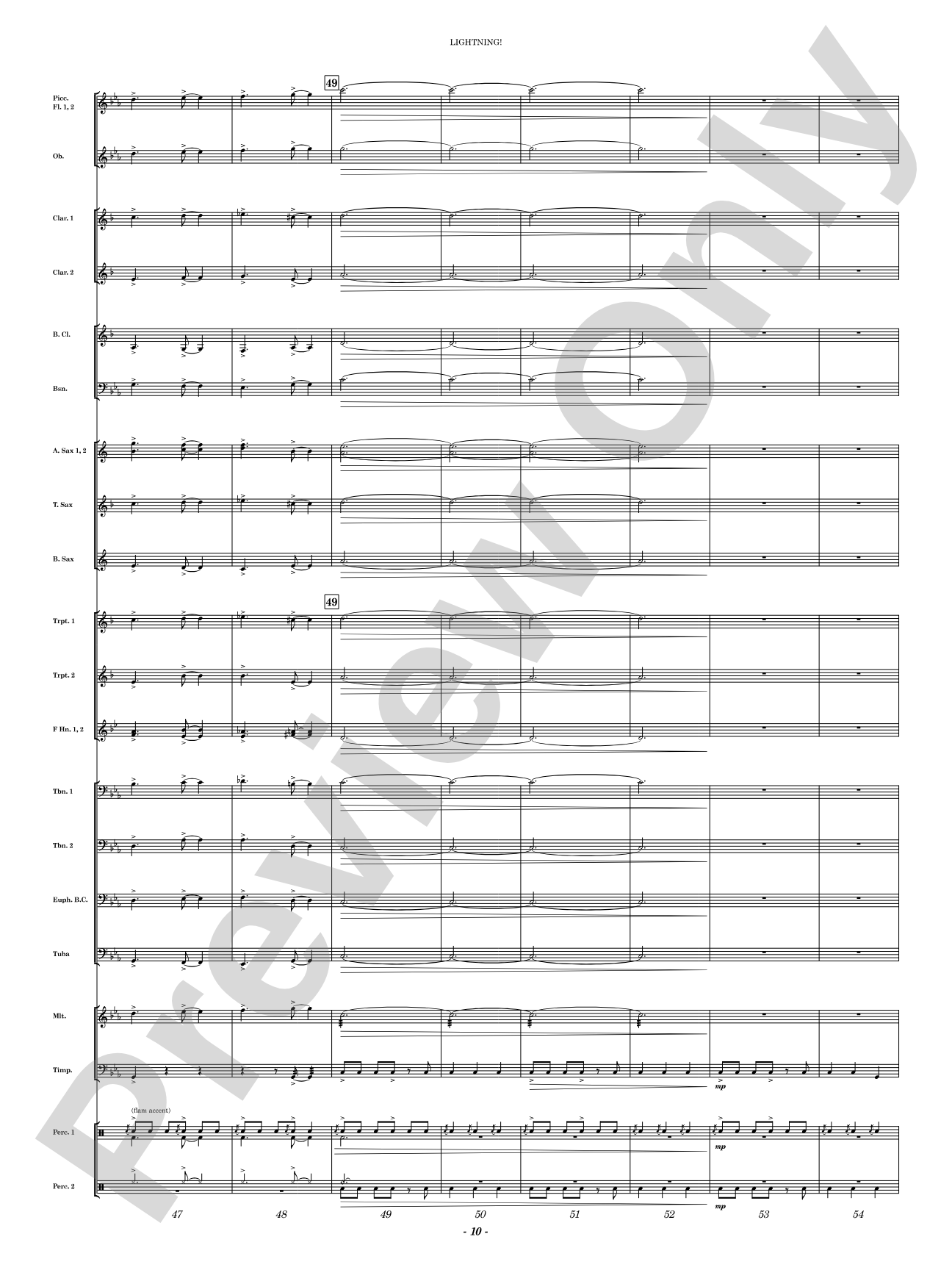 Lightning!: Concert Band Conductor Score & Parts
