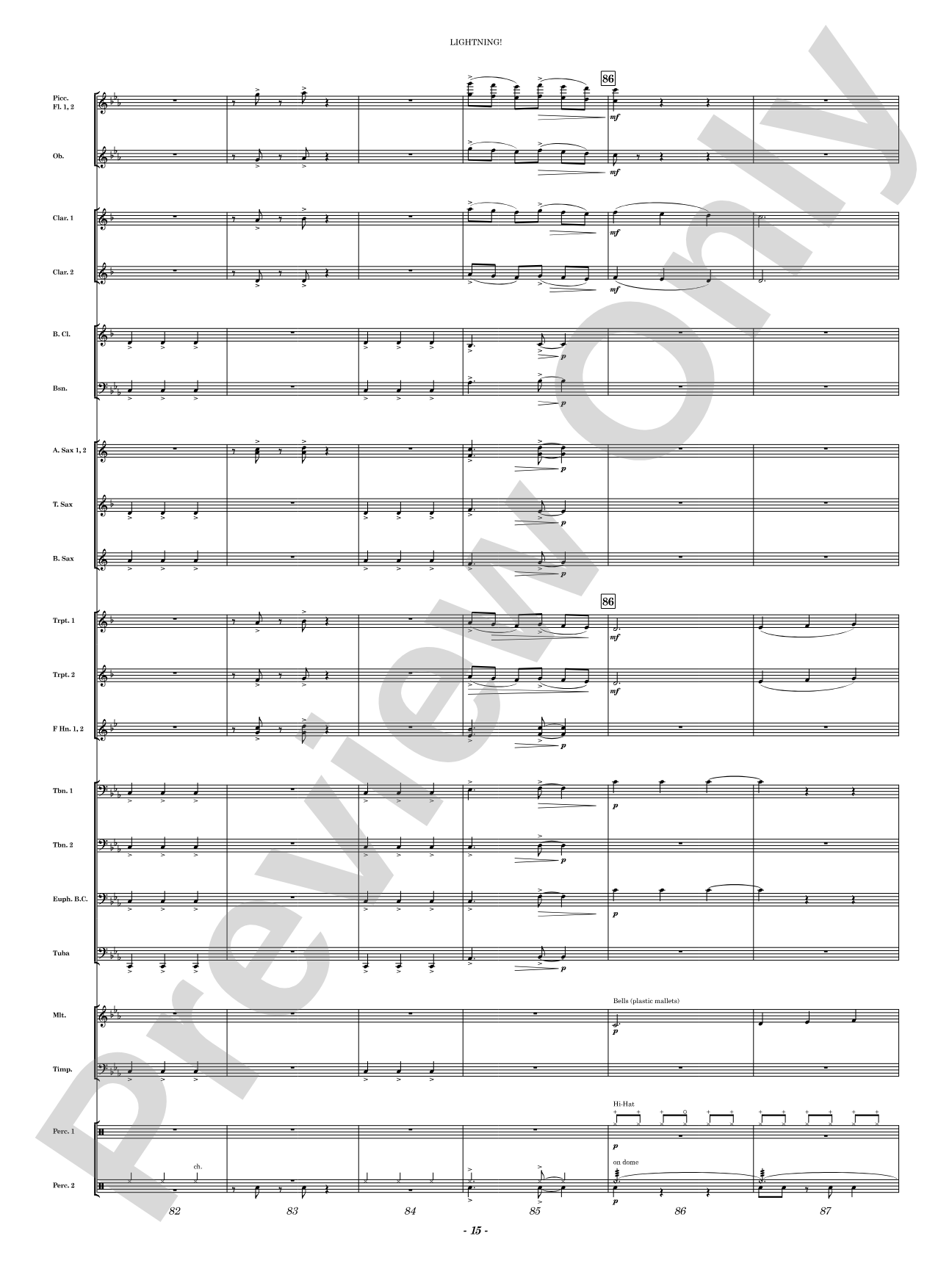 Lightning!: Concert Band Conductor Score & Parts