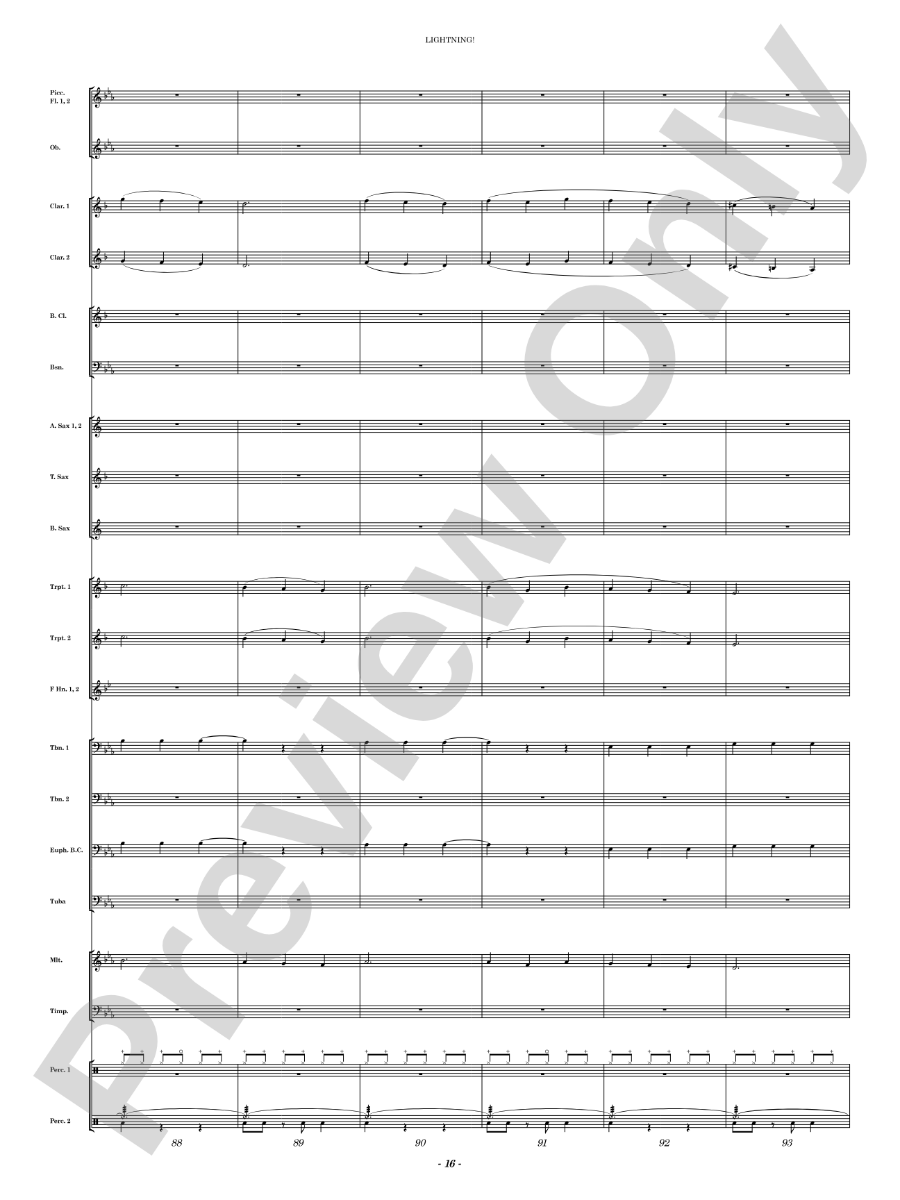 Lightning!: Concert Band Conductor Score & Parts