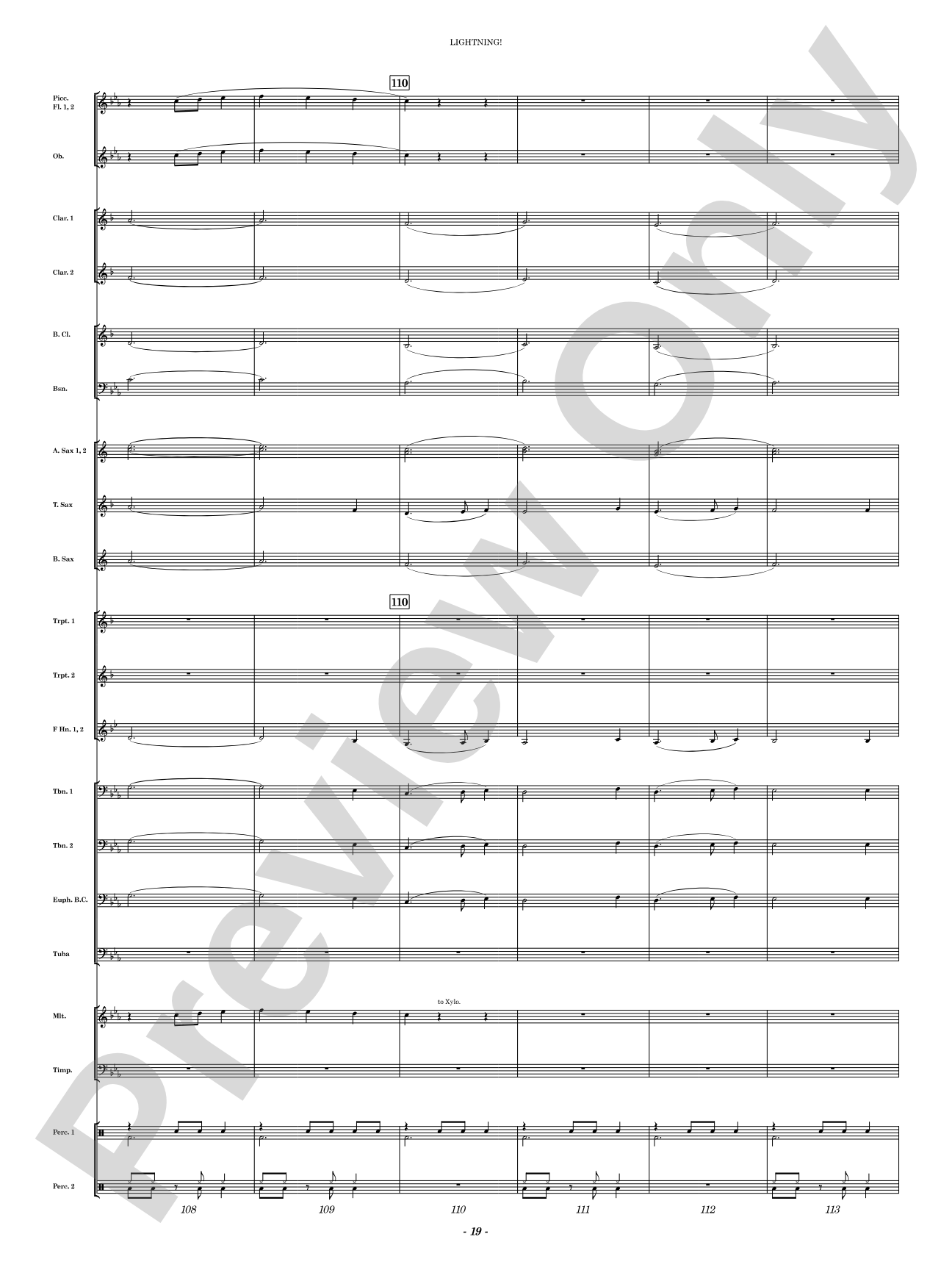 Lightning!: Concert Band Conductor Score & Parts
