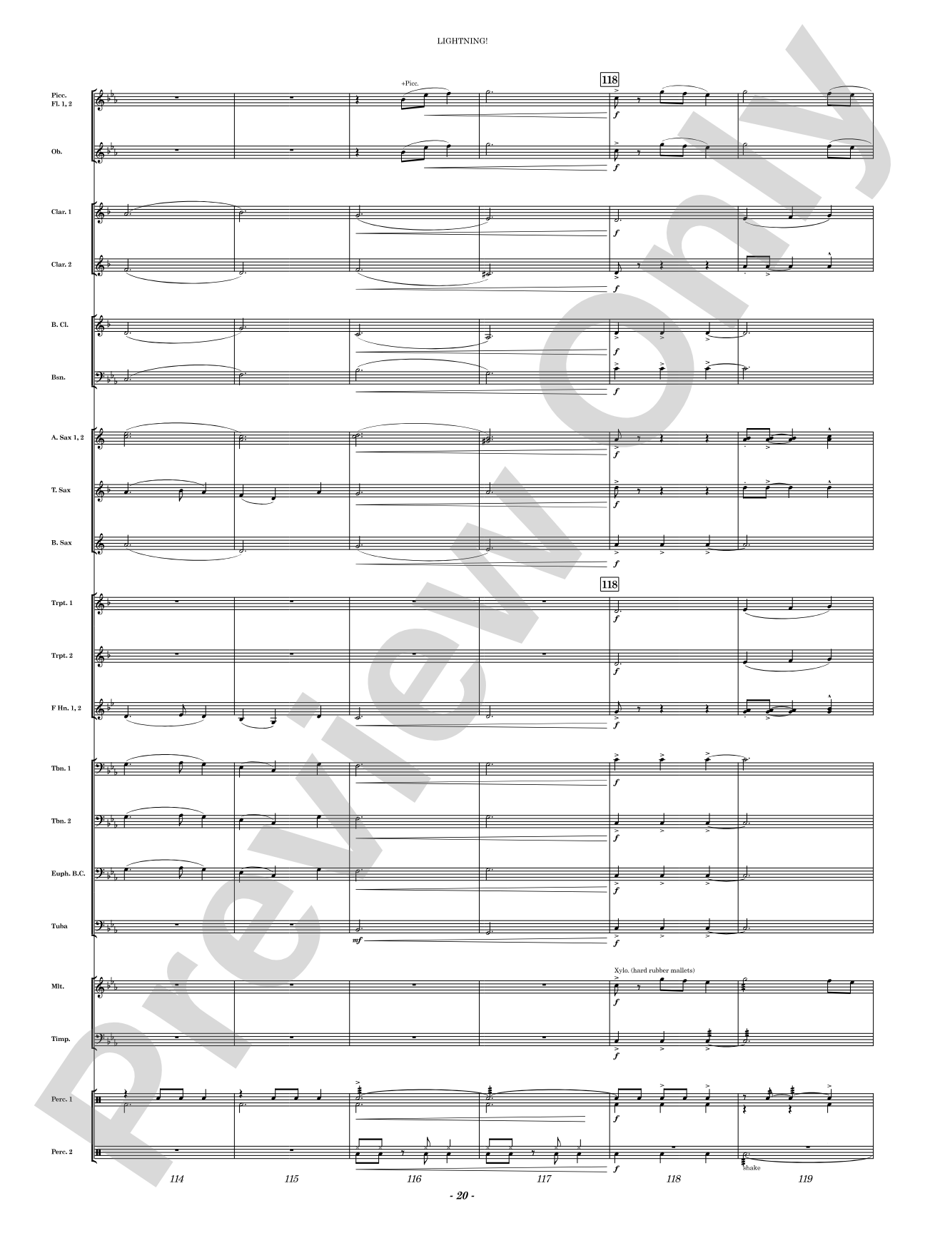 Lightning!: Concert Band Conductor Score & Parts