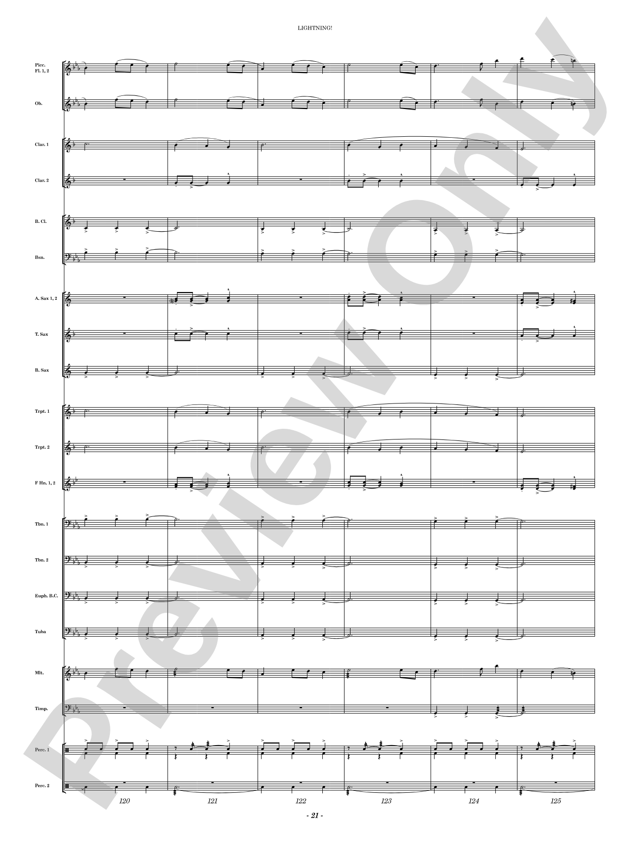 Lightning!: Concert Band Conductor Score & Parts