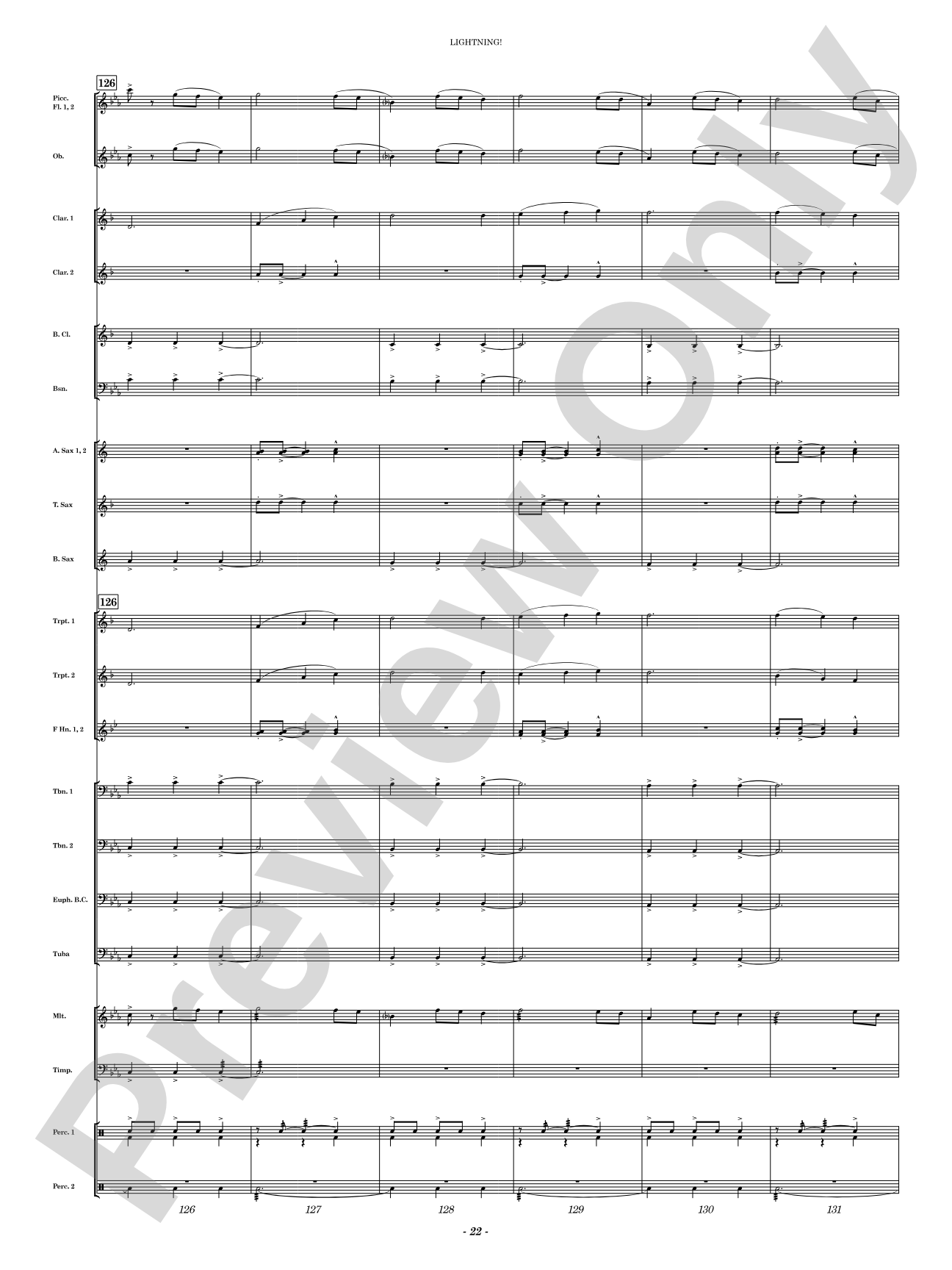 Lightning!: Concert Band Conductor Score & Parts