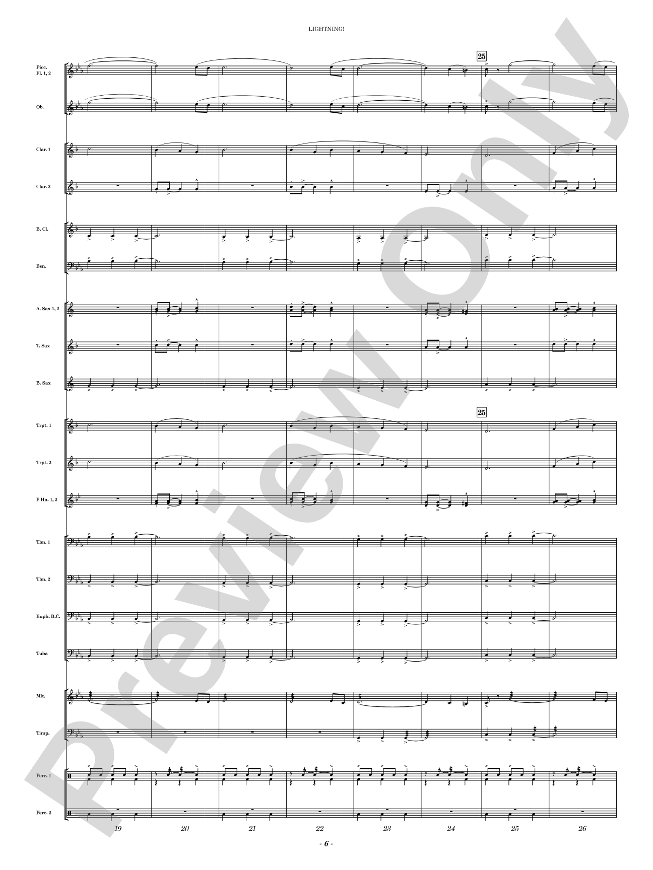 Lightning!: Concert Band Conductor Score & Parts
